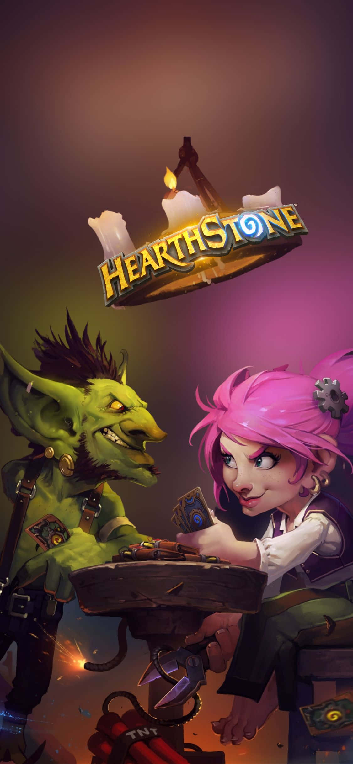 Goblin At Gnome Naglalaro ng iPhone XS Hearthstone Background Wallpaper