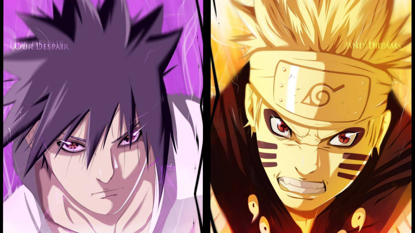 God Mode Naruto at Sasuke Wallpaper