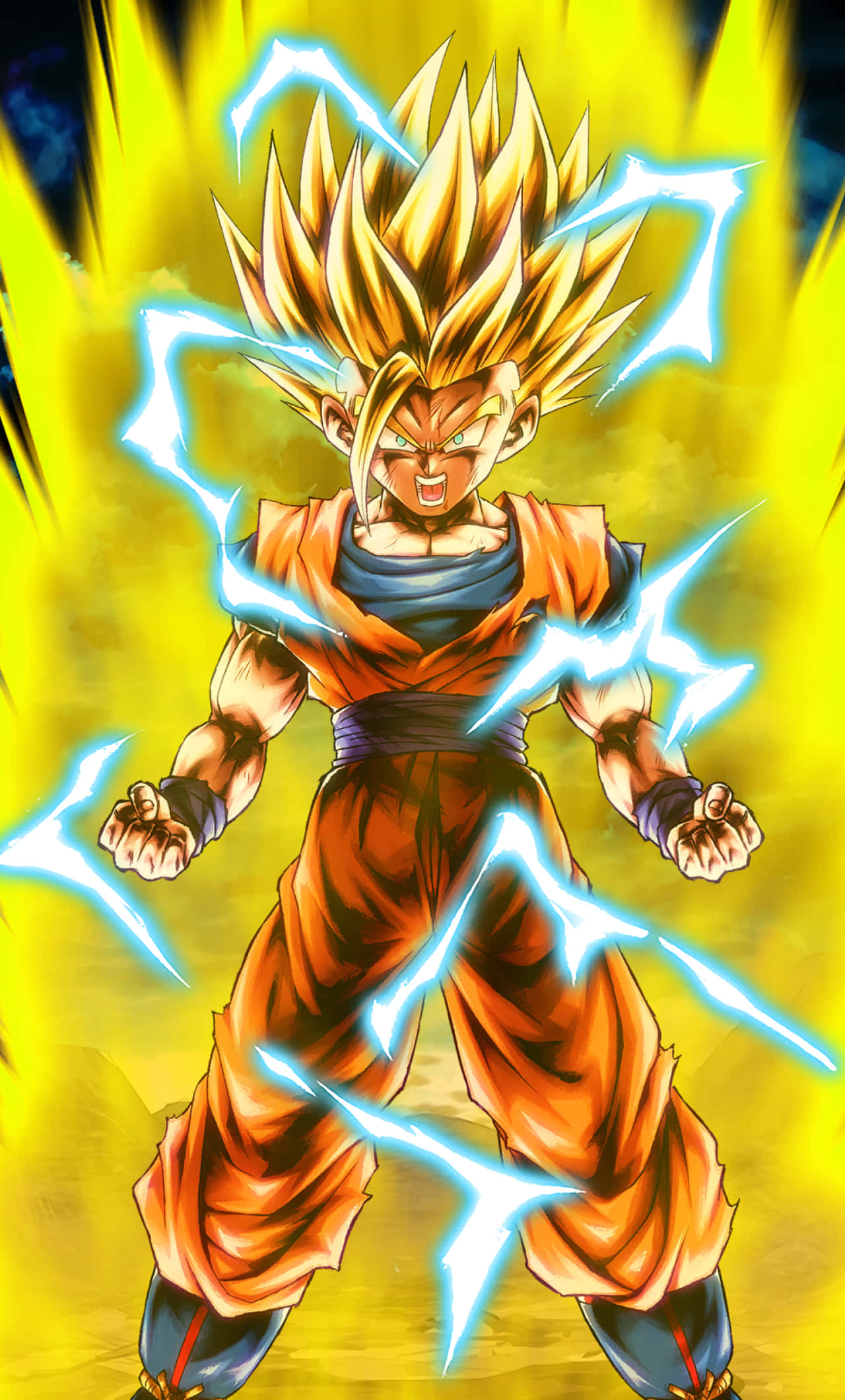 Gohan iPhone Dilaw na Enerhiya Wallpaper
