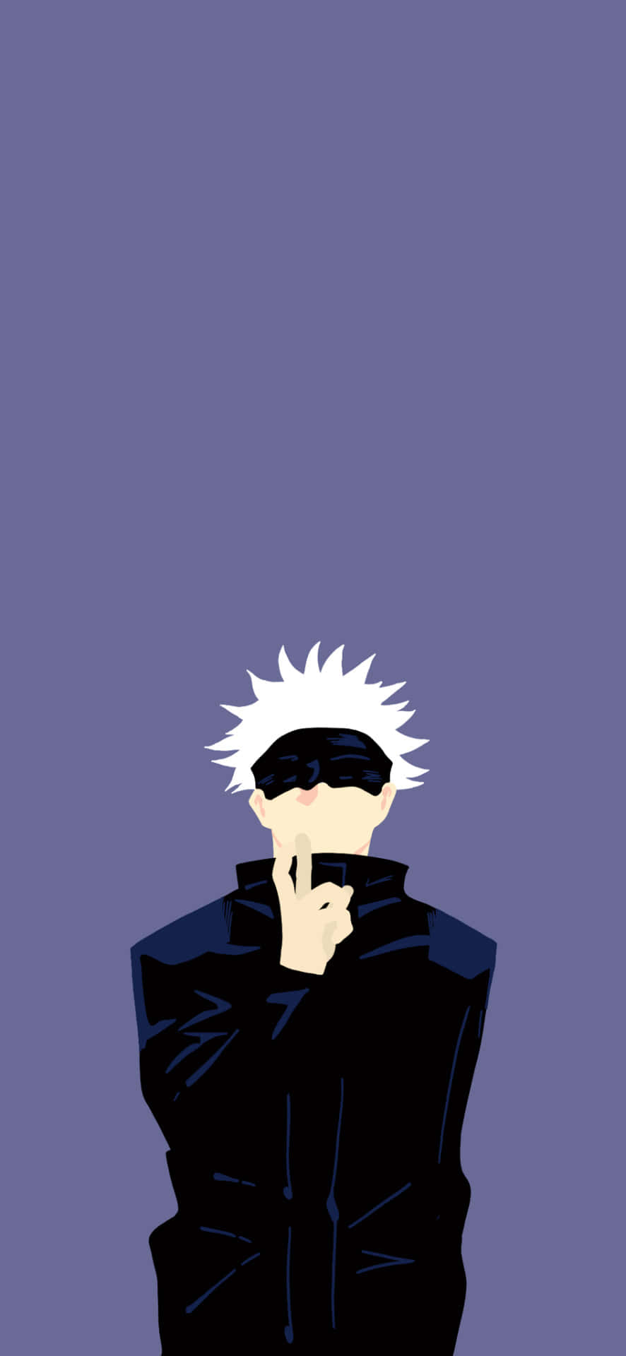 Gojo Satoru na Minimal na Anime Wallpaper