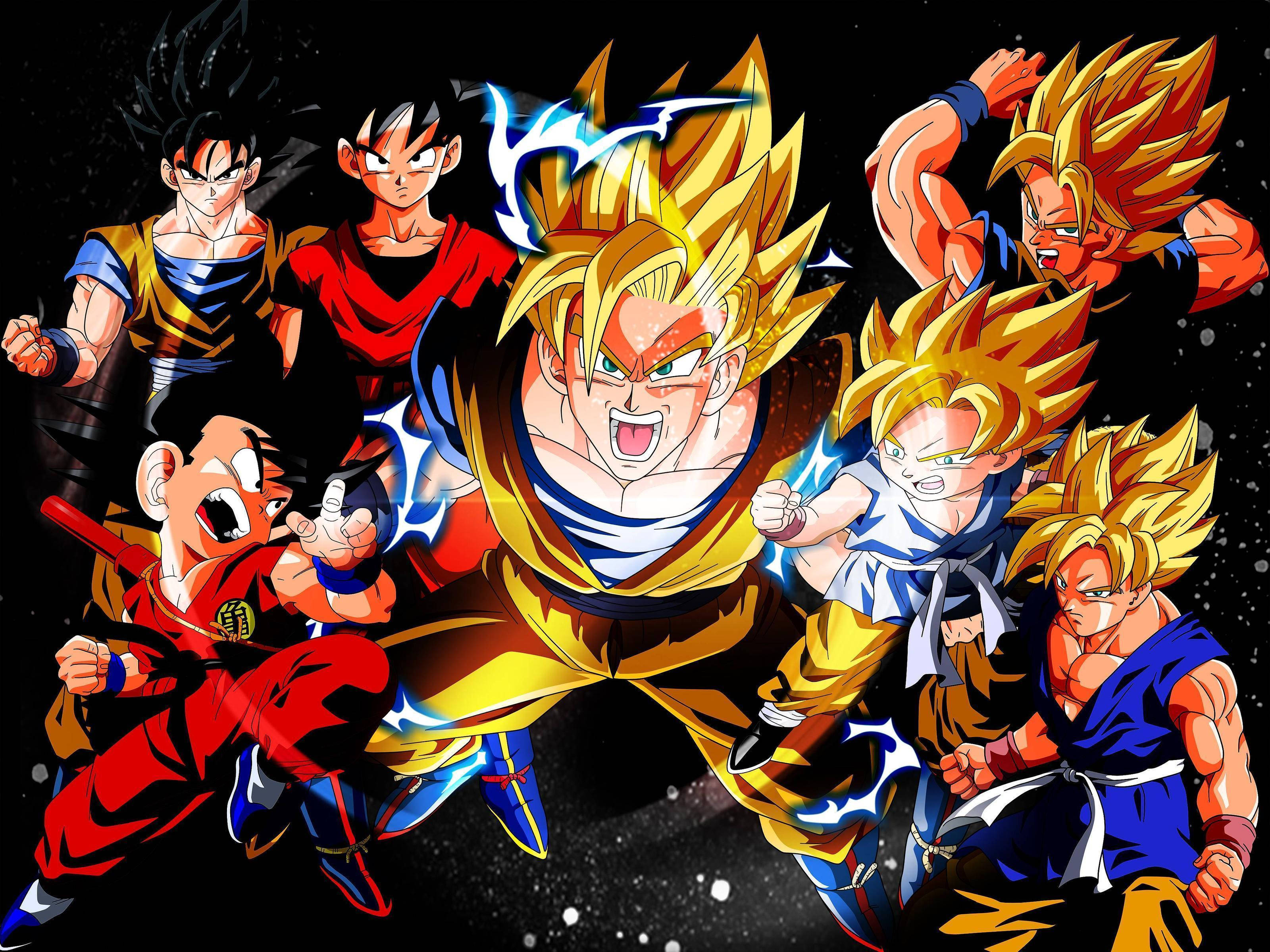 Goku, ang mandirigmang may lakas ng Super Saiyan. Wallpaper