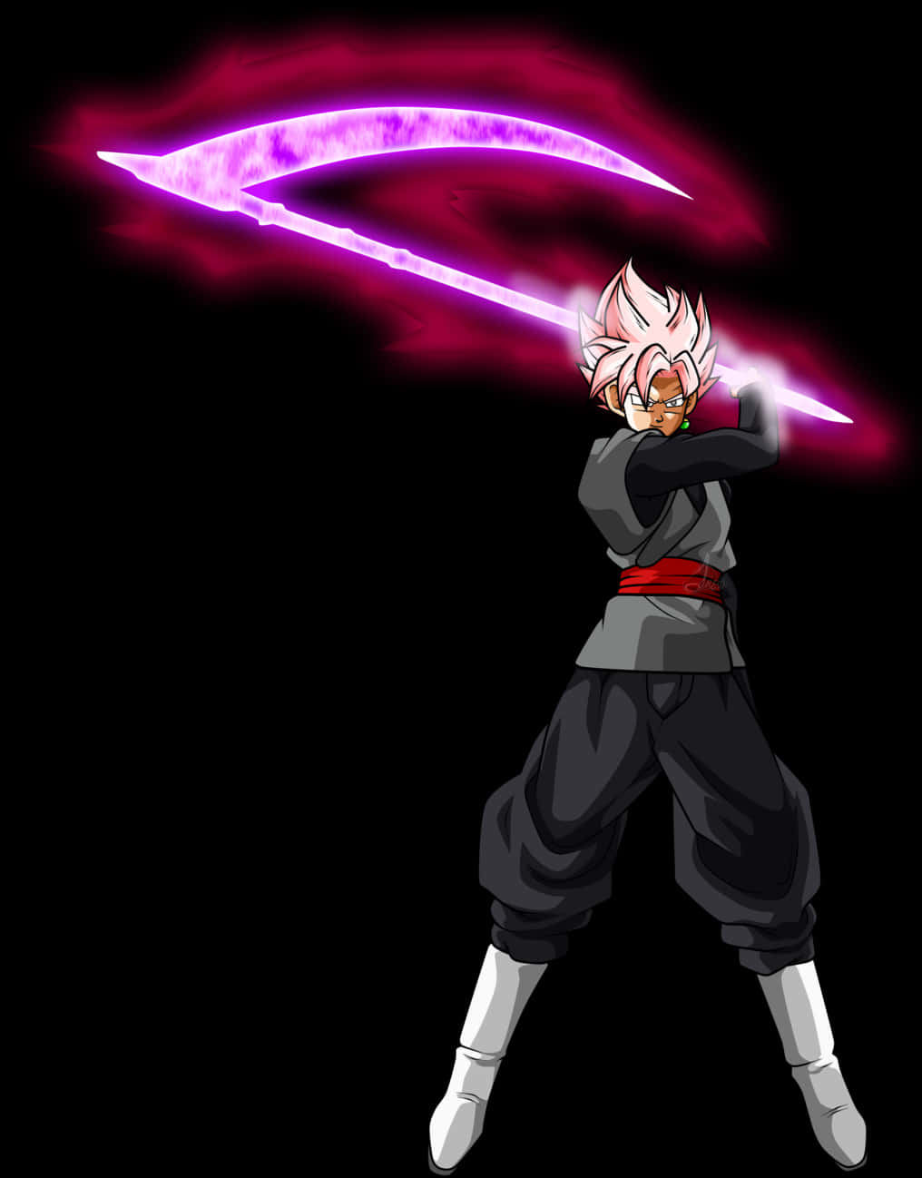 Goku Black Makapangyarihang Espada ng Enerhiya Wallpaper