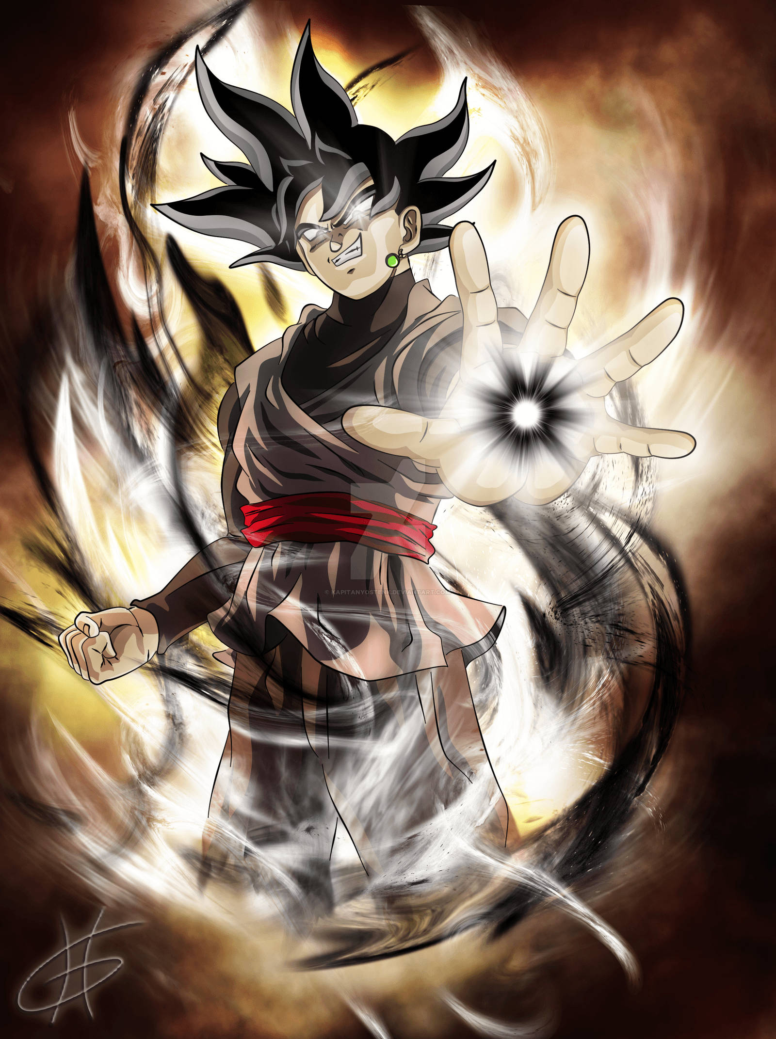 Goku Nagpapakawala ng Kapangyarihang Super Saiyan Wallpaper
