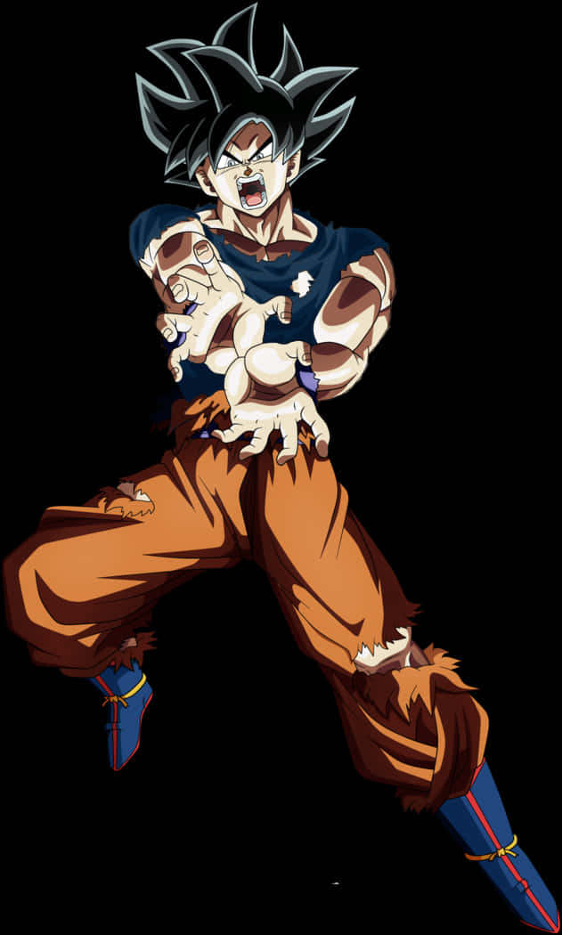 Goku Ultra Instinct sa Pwestong Panlalaban Wallpaper