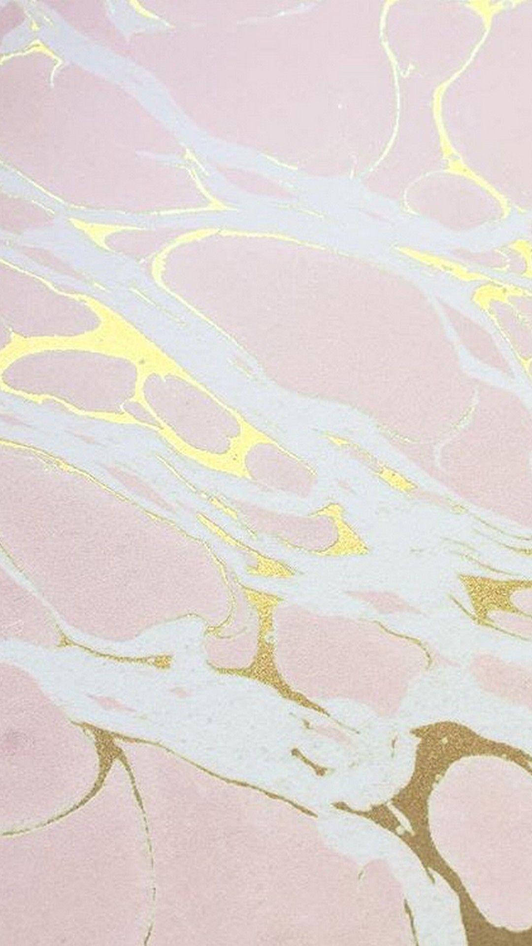 Gold Aesthetic Pink at White na Marmol Wallpaper