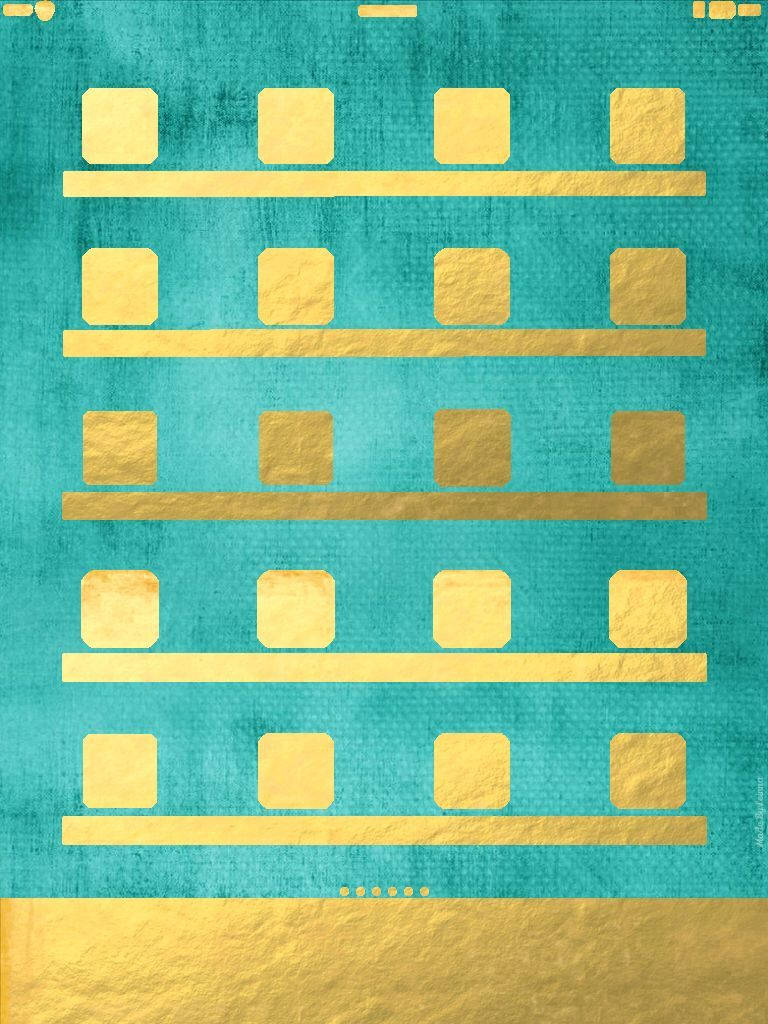 Gold at Teal na iPad Mini Wallpaper