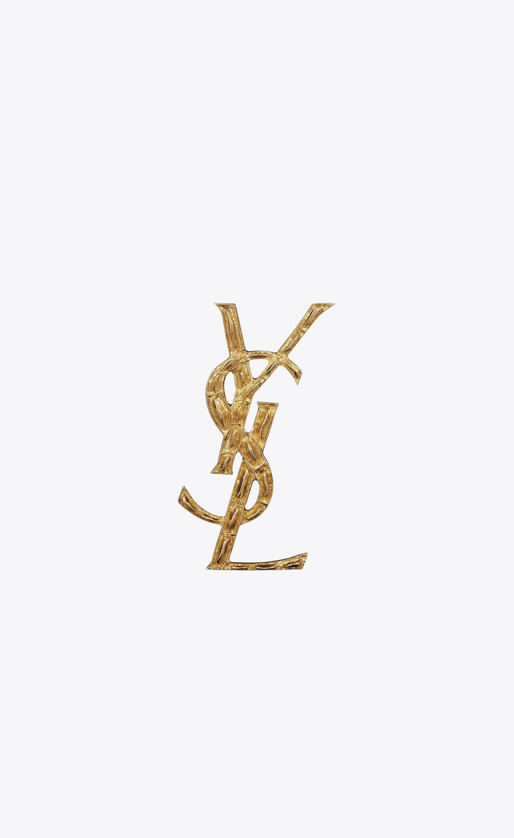 Gold Crocodile YSL Brooch Wallpaper