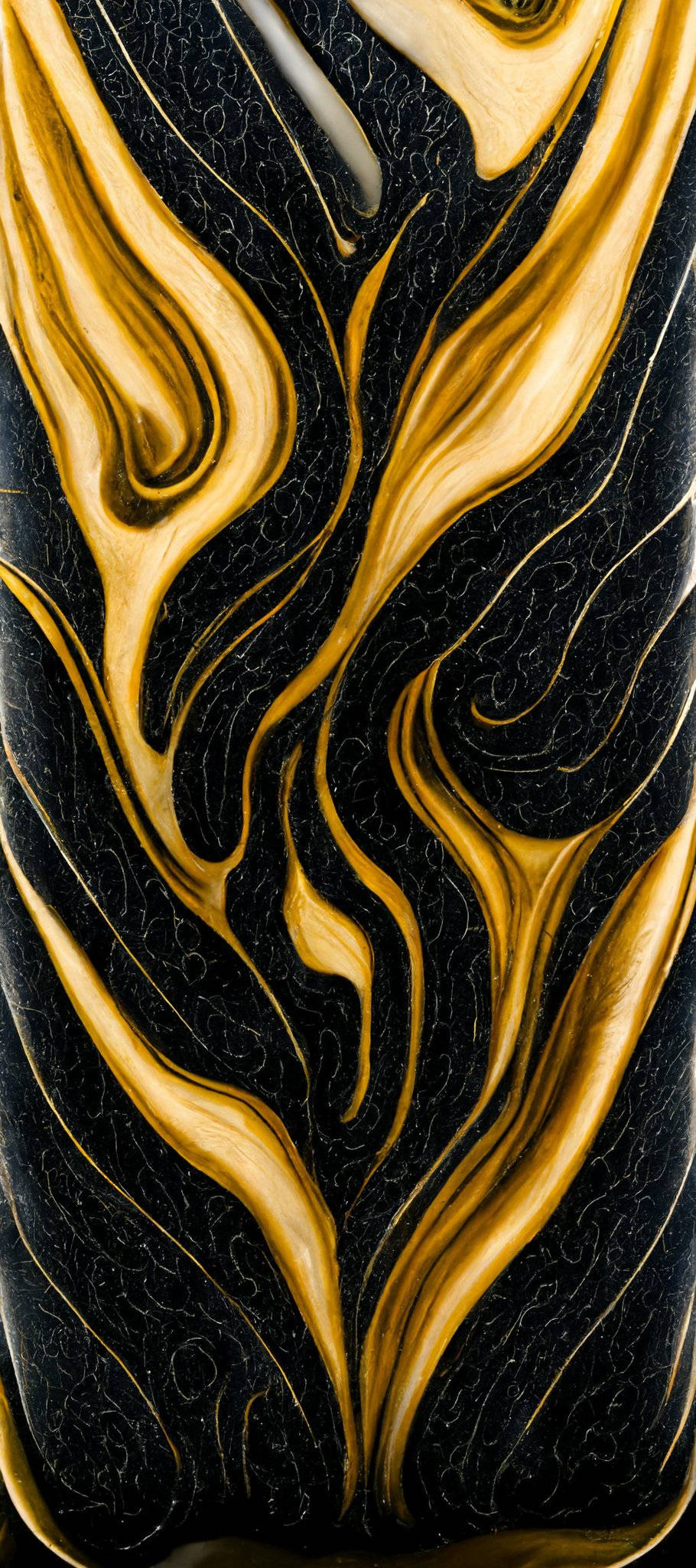 Bulawanon nga Tekstura kag Itom nga mga Padron Wallpaper