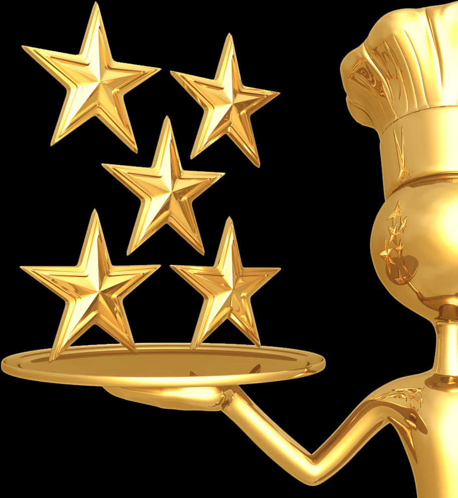 Golden Chef na Naghahandog ng Limang Bituin Wallpaper