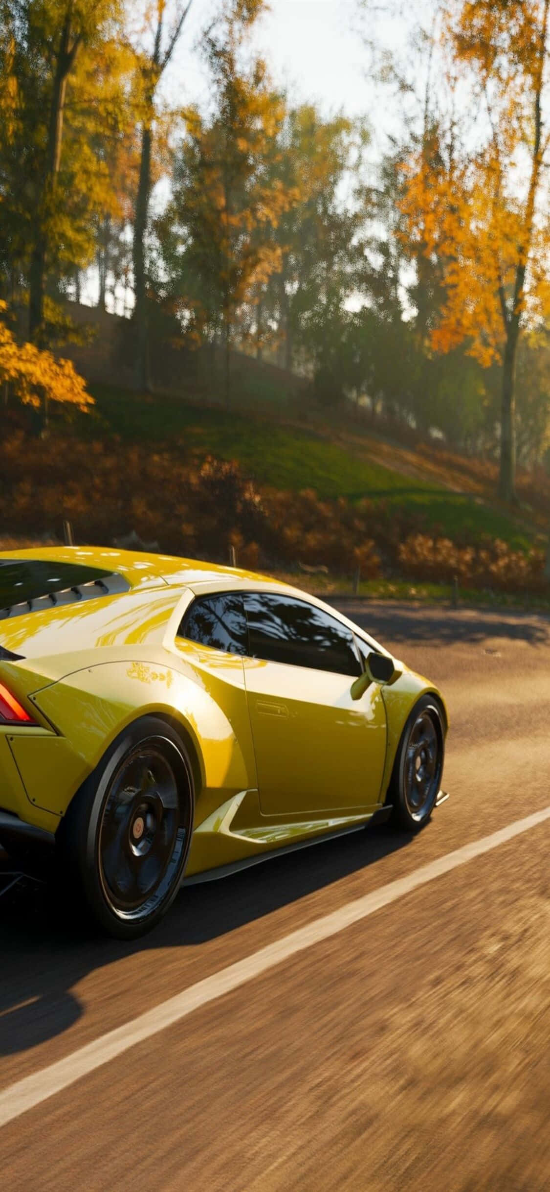 Golden na Lamborghini Huracan iPhone X Forza Motorsport 7 Background Wallpaper