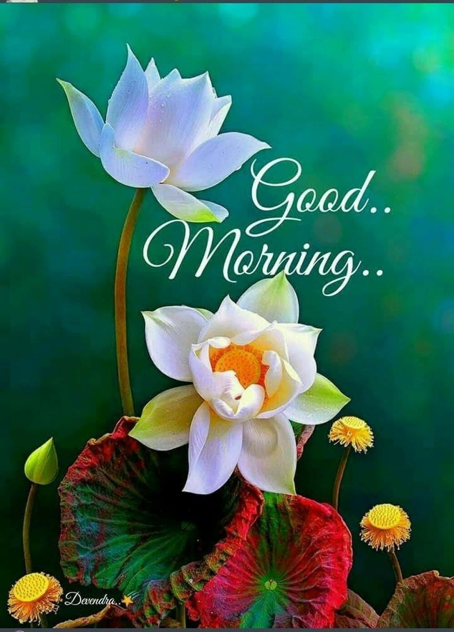 Good Morning Elegant Flower Picture Wallpaper