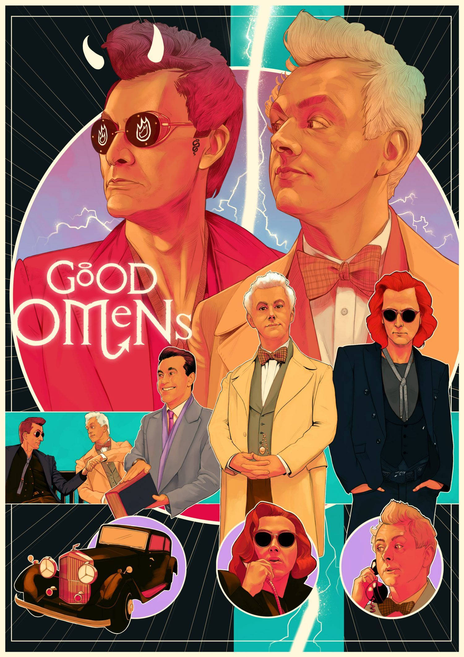Good Omens Creative Poster Wallpaper