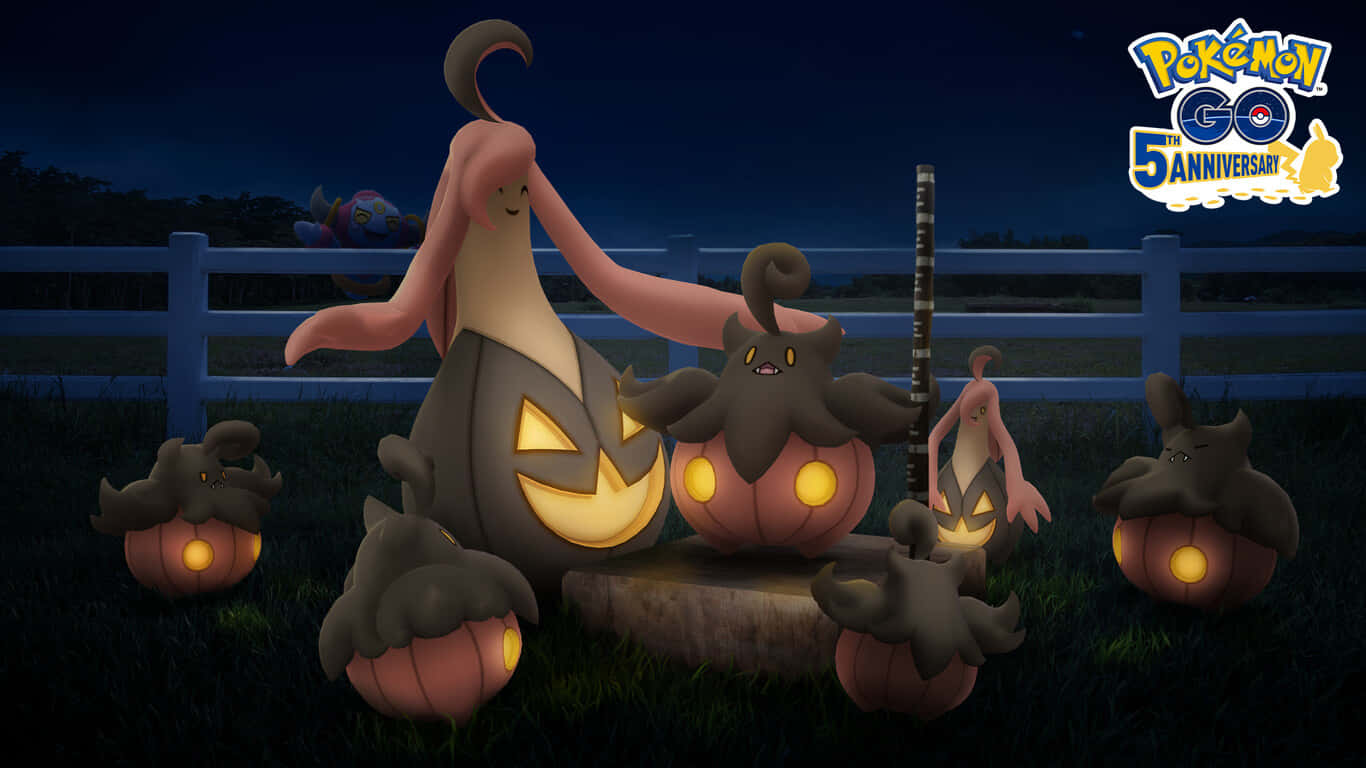 Gourgeist at Pumpkaboo sa Bukid Wallpaper