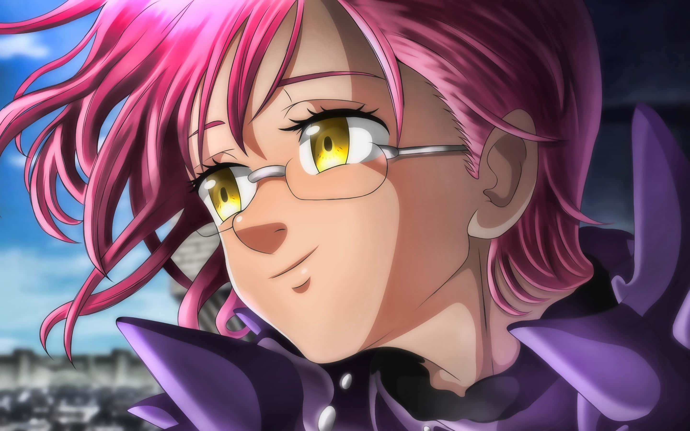 Gowther, ang Kasalanan ng Pagnanasa ng Kambing, sa isang nakakabihag na posisyon mula sa Seven Deadly Sins anime series Wallpaper