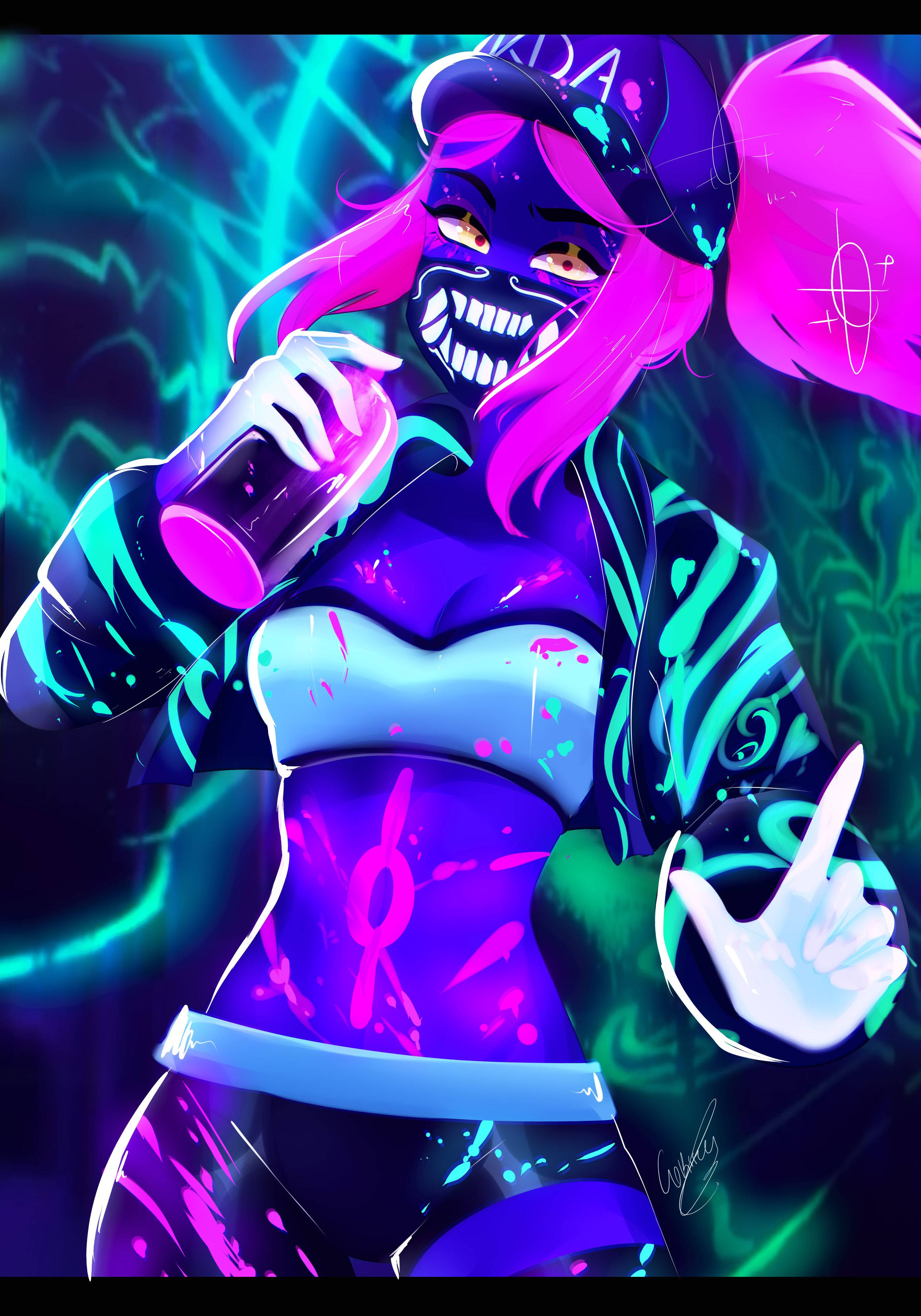 Graphic Art LoL KDA Akali Wallpaper