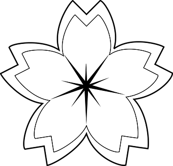 Graphic na Bulaklak na Itim at Puti Wallpaper
