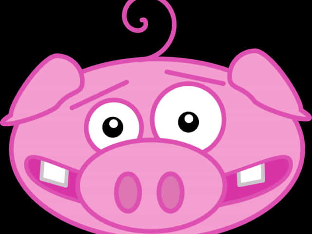 Graphic na Mukha ng Baboy na Cartoon Wallpaper