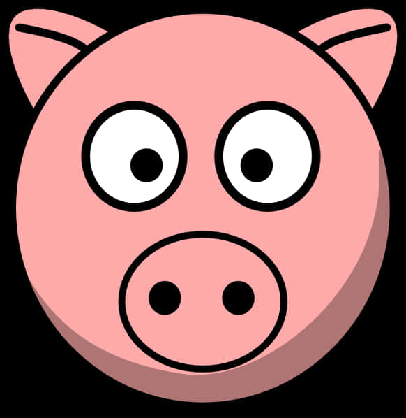 Graphic na Mukha ng Baboy na Cartoon Wallpaper