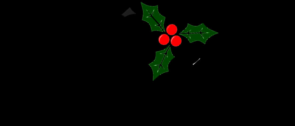 Graphic ng Holly Berries ng Pasko Wallpaper