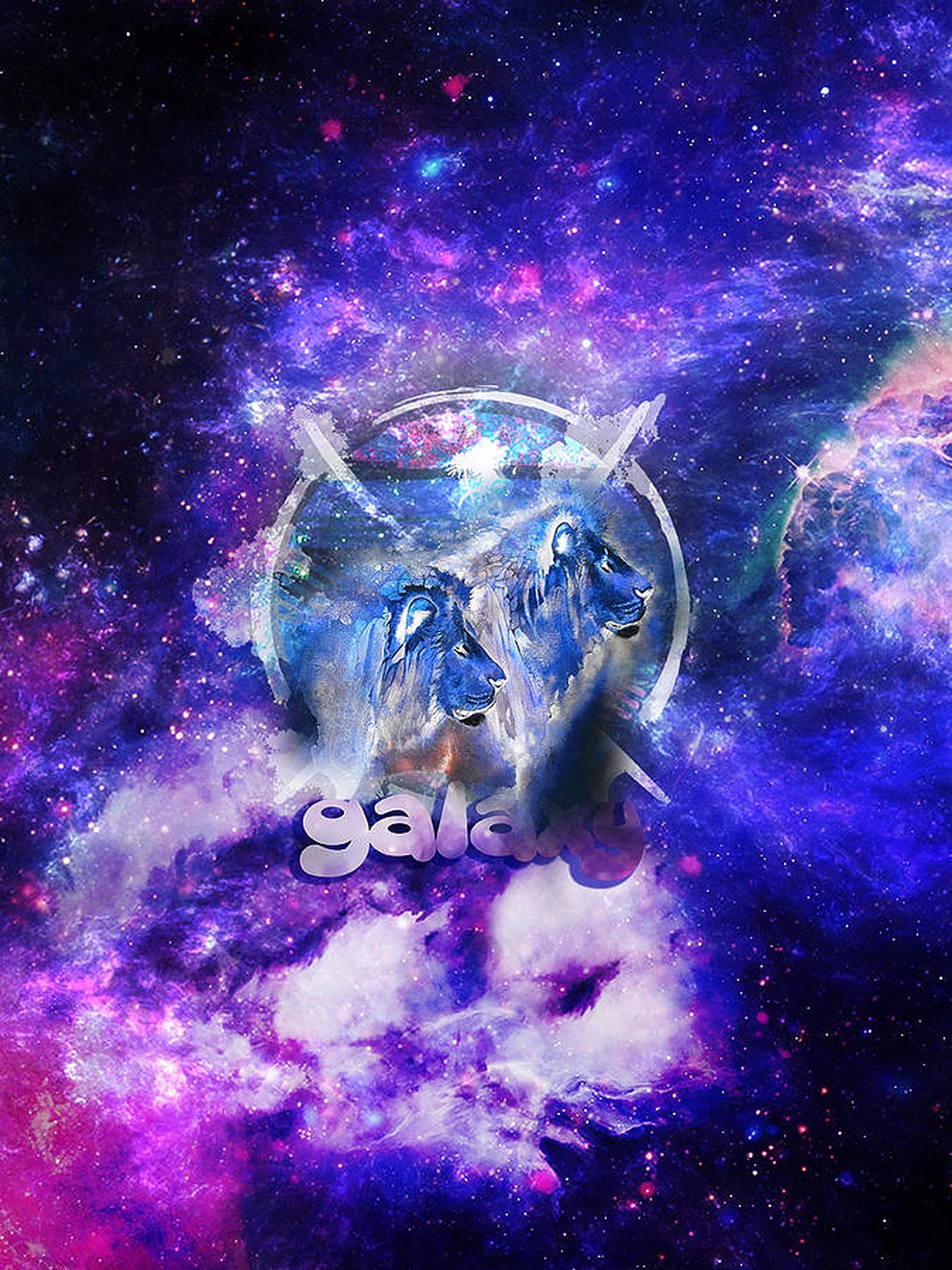 Graphic ng Lion Galaxy Wallpaper