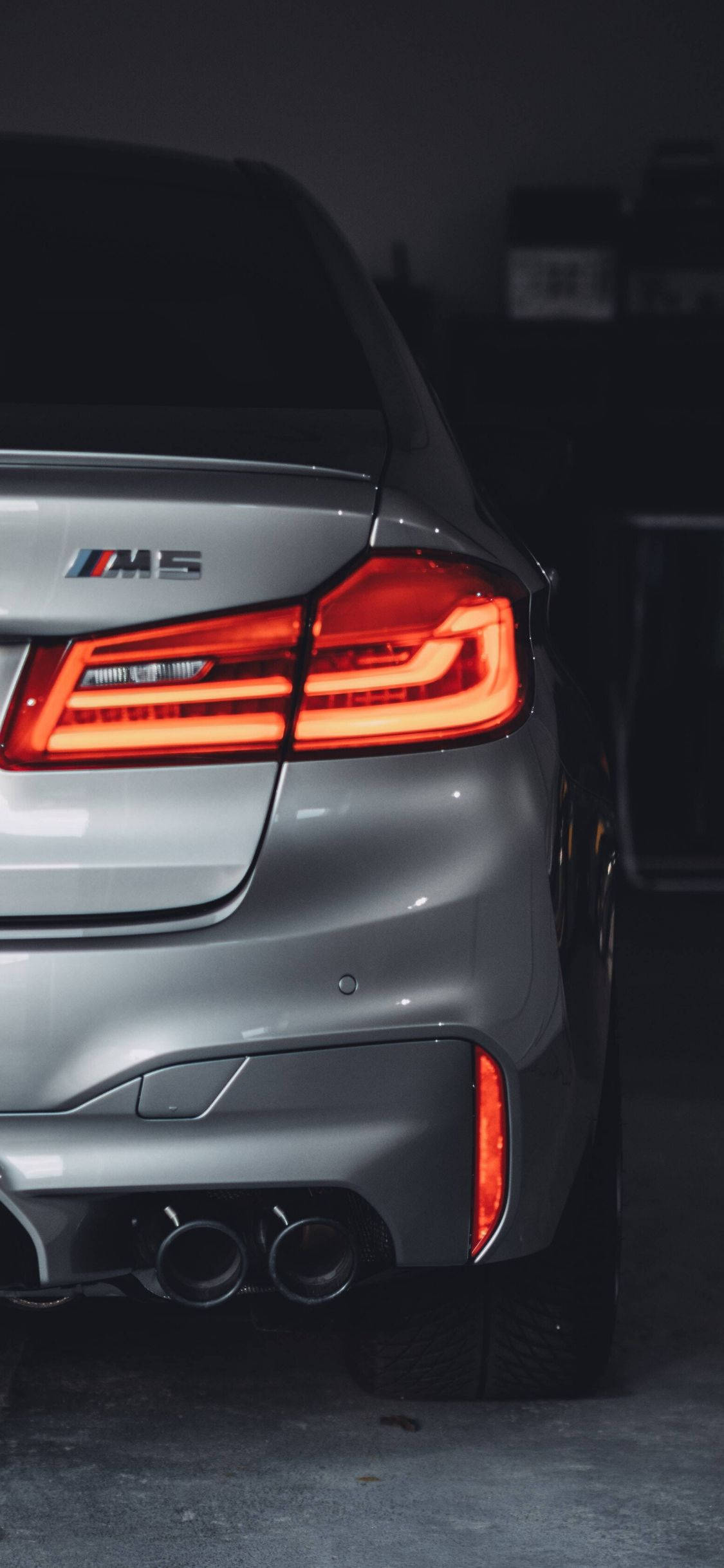 Gray BMW M5 Car iPhone Wallpaper