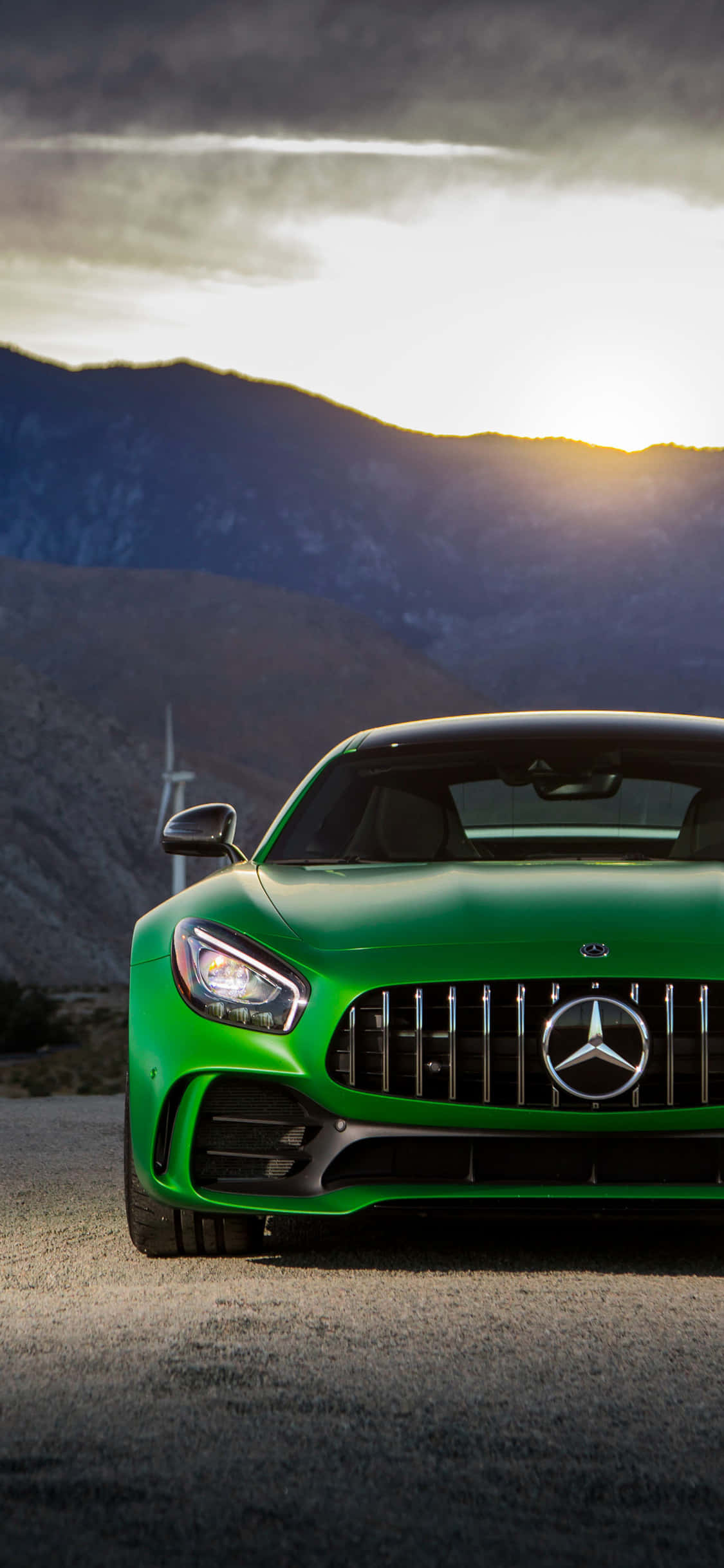 Green 2018 GT R iPhone Xs Mercedes Amg Background Wallpaper