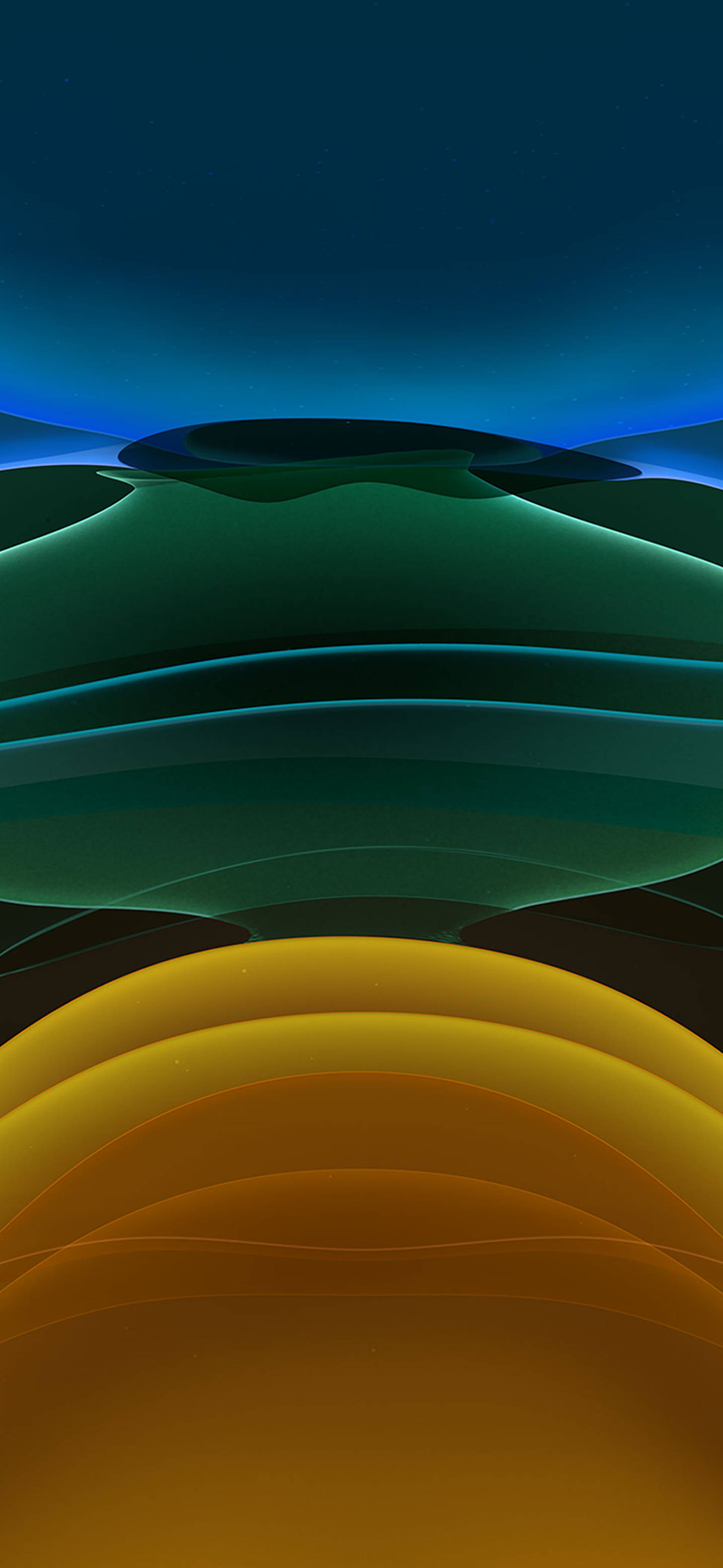 Green And Yellow Abstract iOS 11 Wallpaper