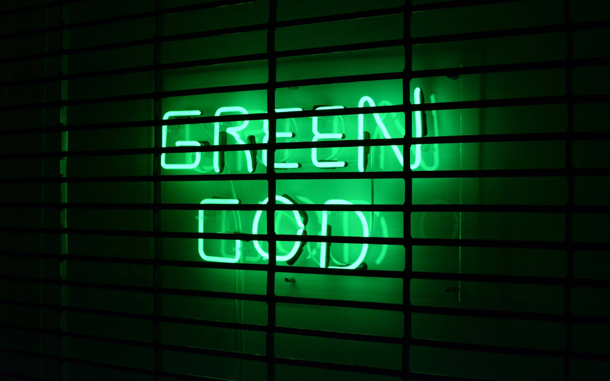 Green God Aesthetic na Neon Green Wallpaper