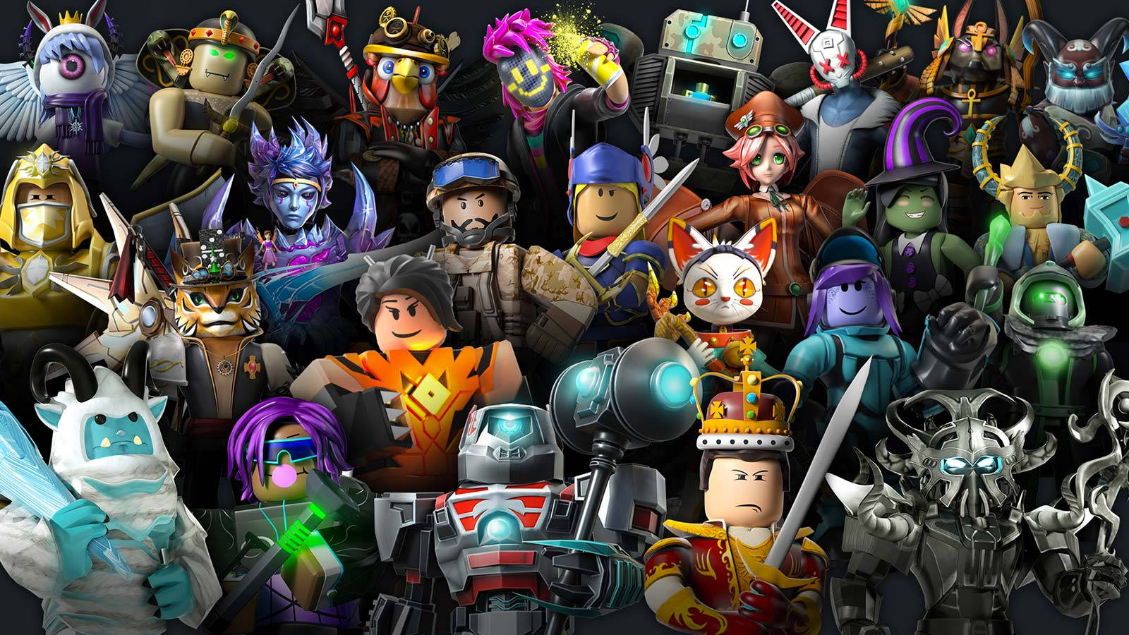Grupo ng mga Avatar sa Roblox Wallpaper