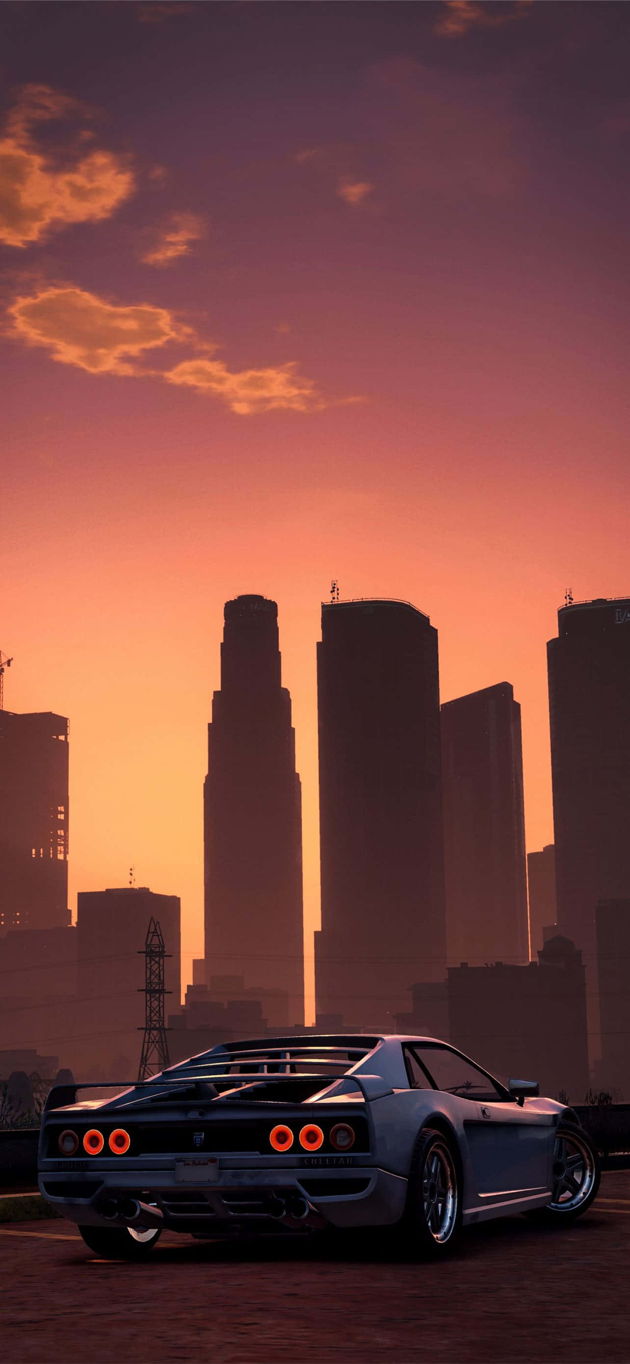GTA Background Naka-park na Sports Car sa Los Santos Wallpaper