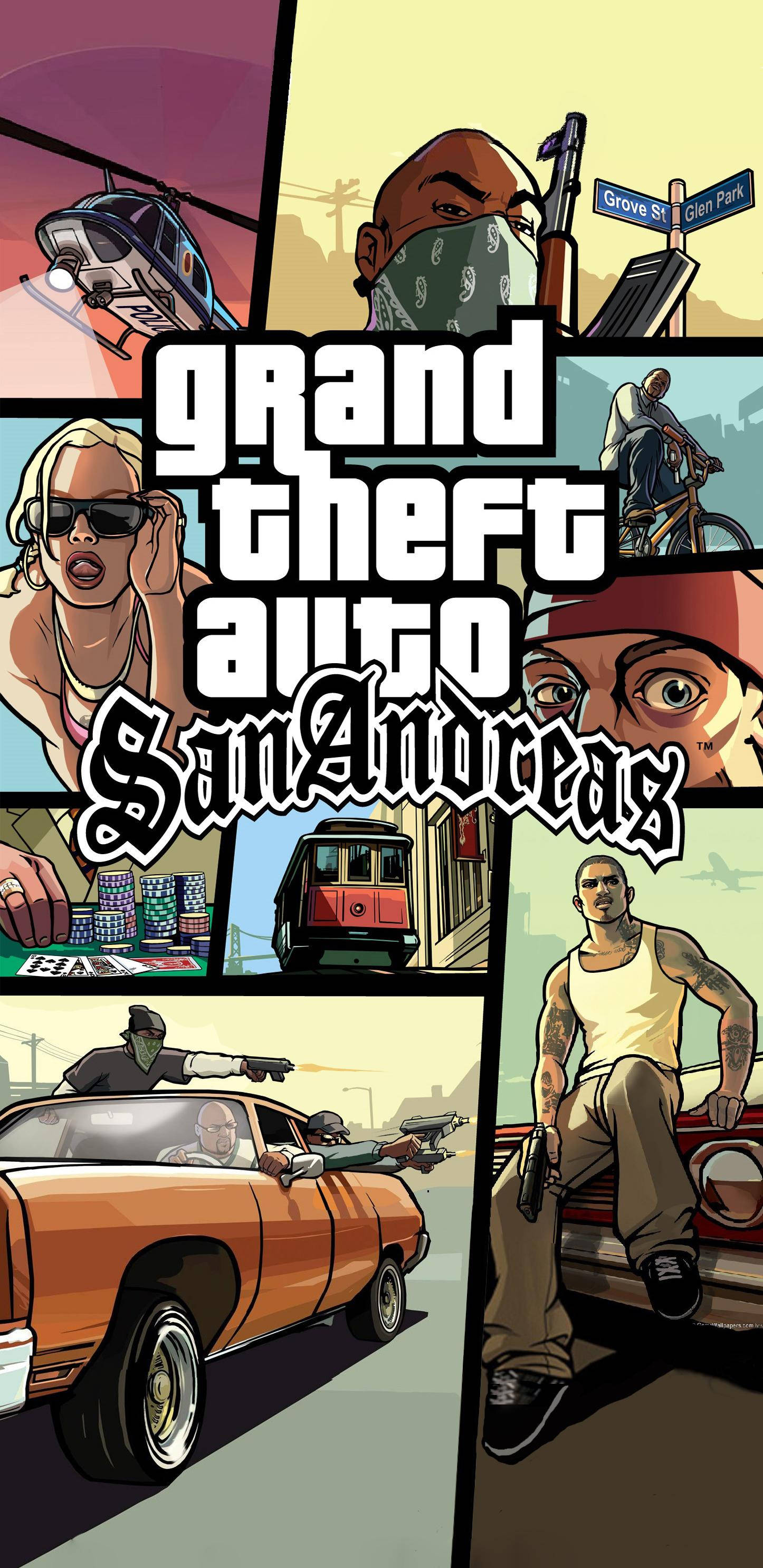 GTA SA 4K Larong Aksyon Wallpaper