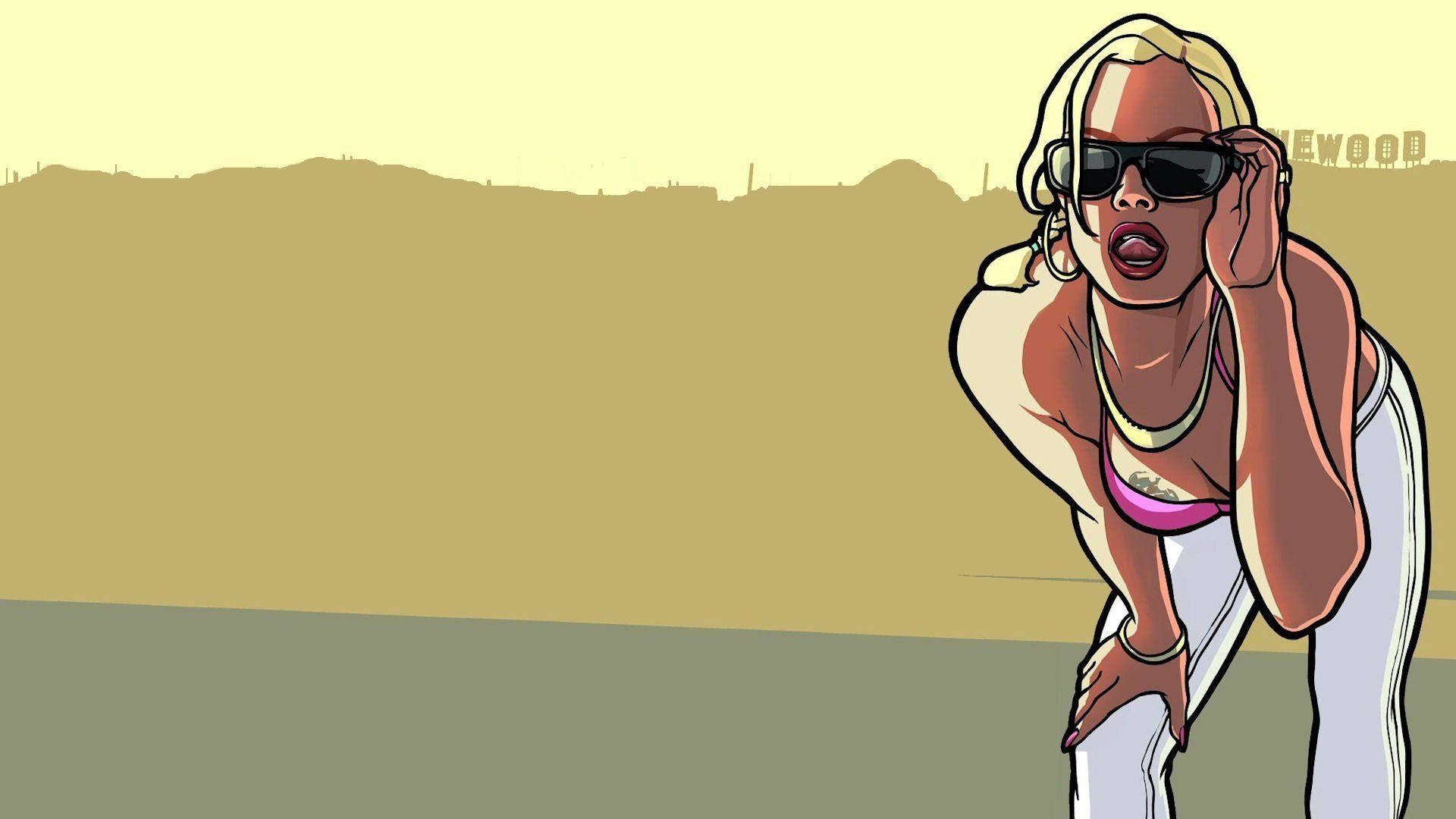 GTA SA 4K na Babaeng Blonde Wallpaper
