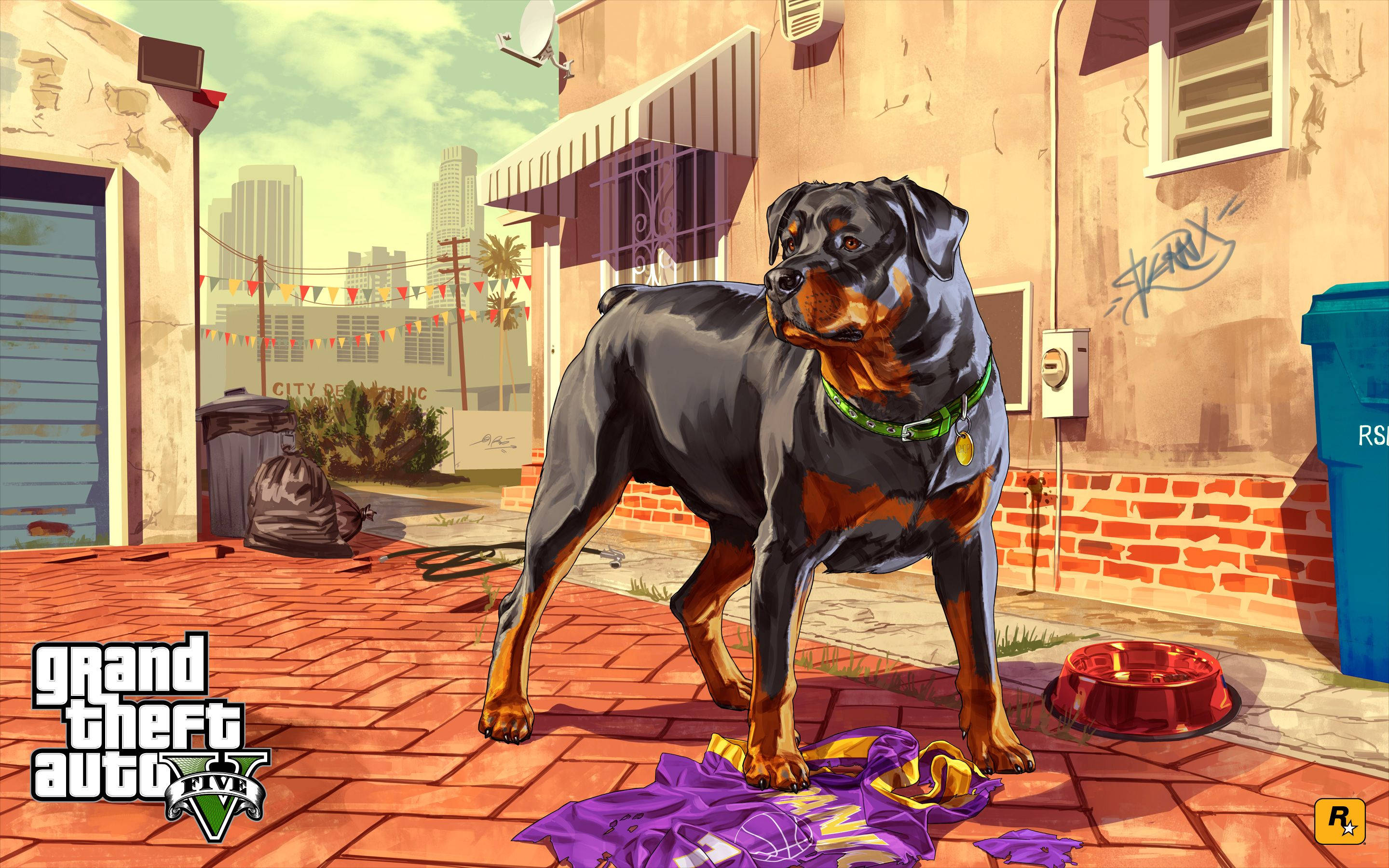 GTA San Andreas 4K: Chop ang Rottweiler na Aso Wallpaper