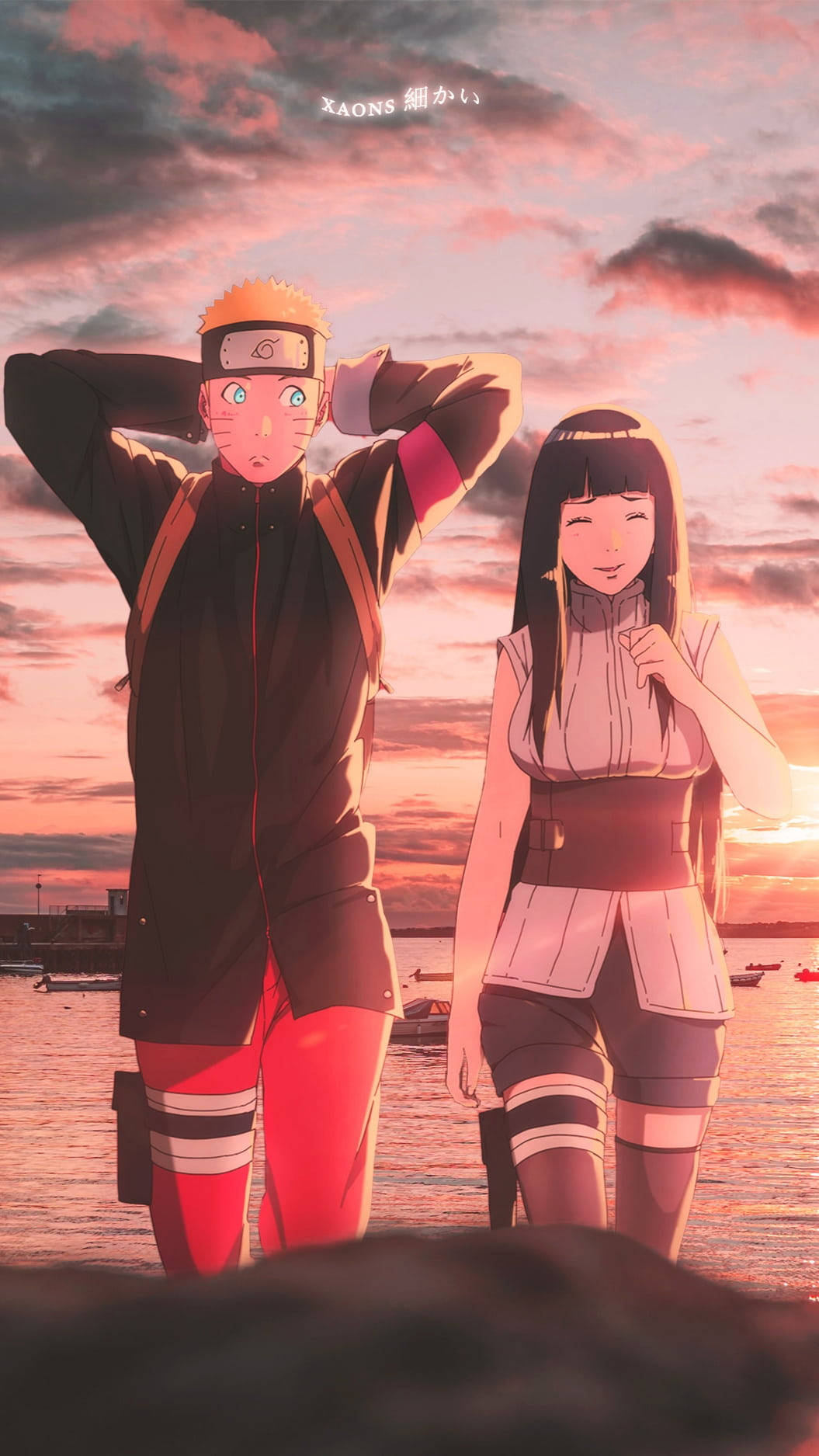 Gumagalaw na Naruto Mahal si Hinata Wallpaper