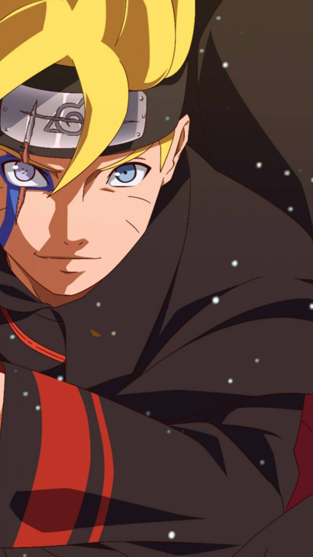 Gumagalaw na Naruto na May Asul at Lila na Mata Wallpaper