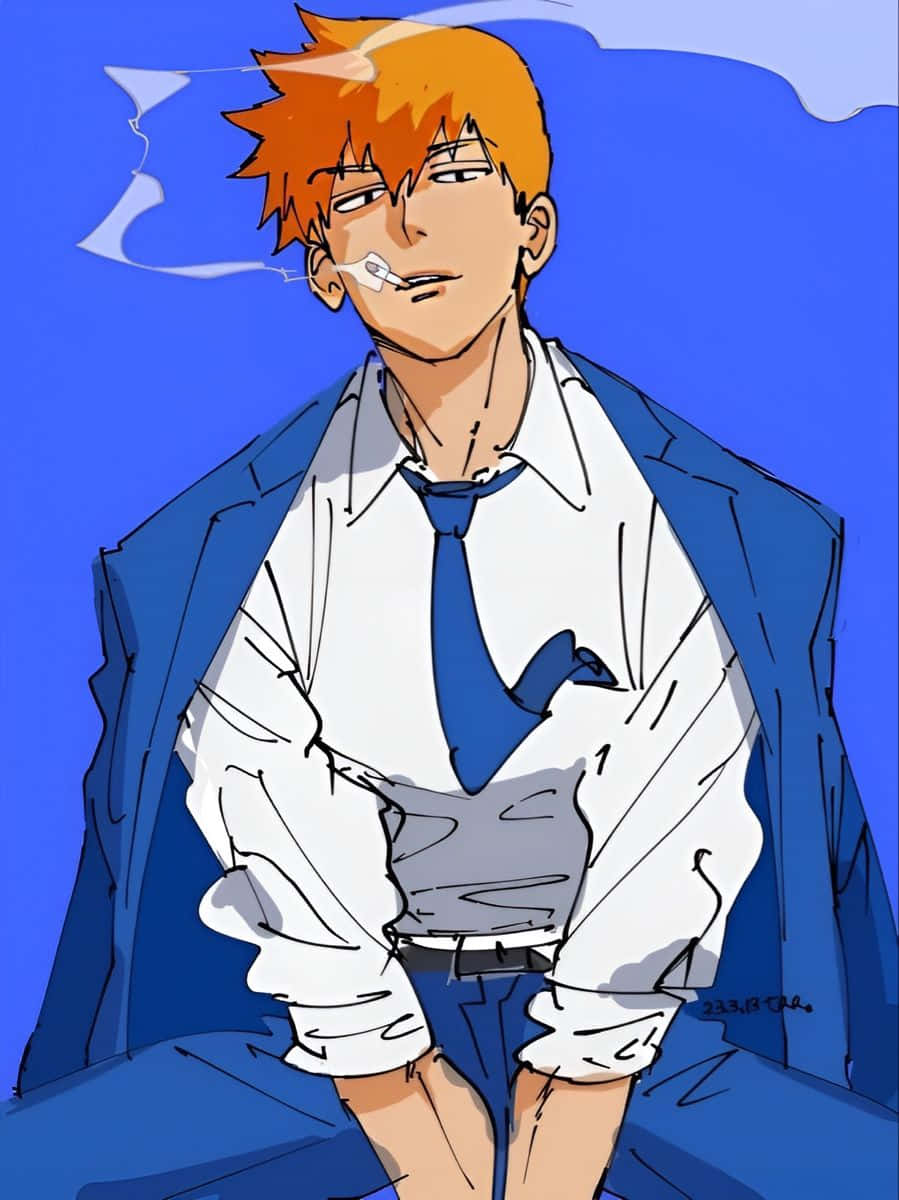 Gumong Psychic Master Arataka Reigen sa aksyon Wallpaper