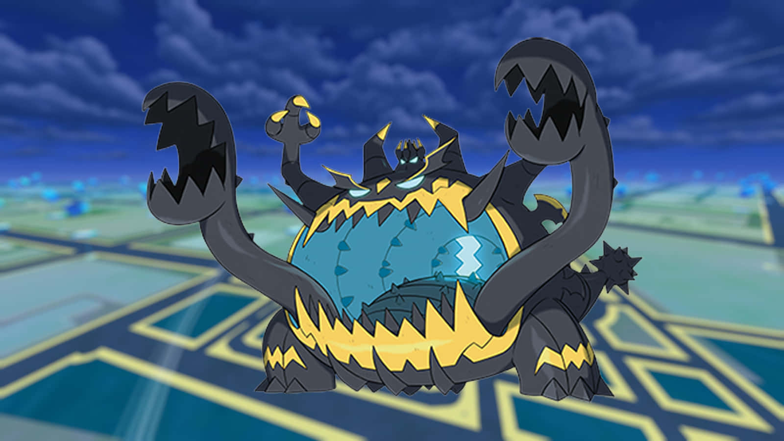 Guzzlord Pokemon Go Kalangitan sa Gabi Wallpaper