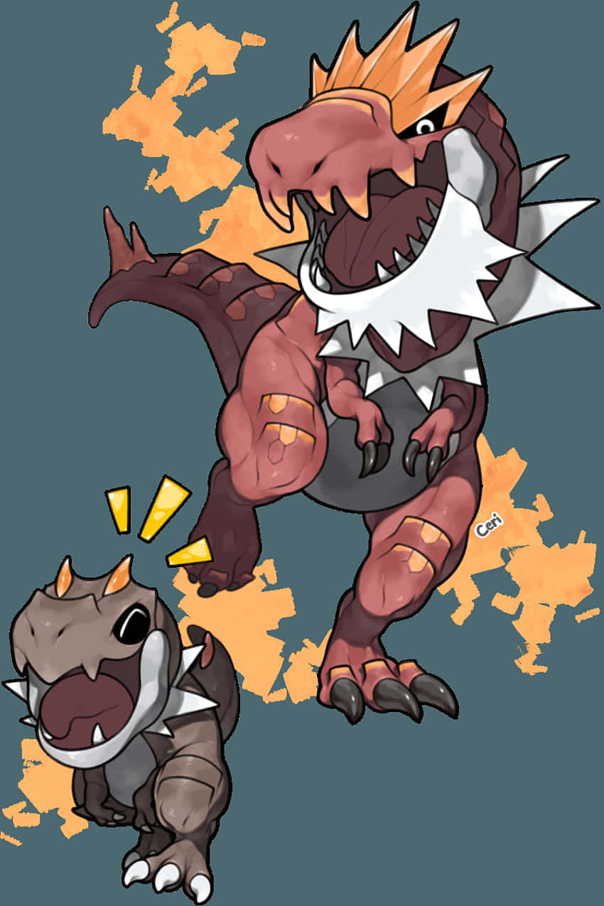 Habulan ni Tyrantrum at Tyrunt Wallpaper