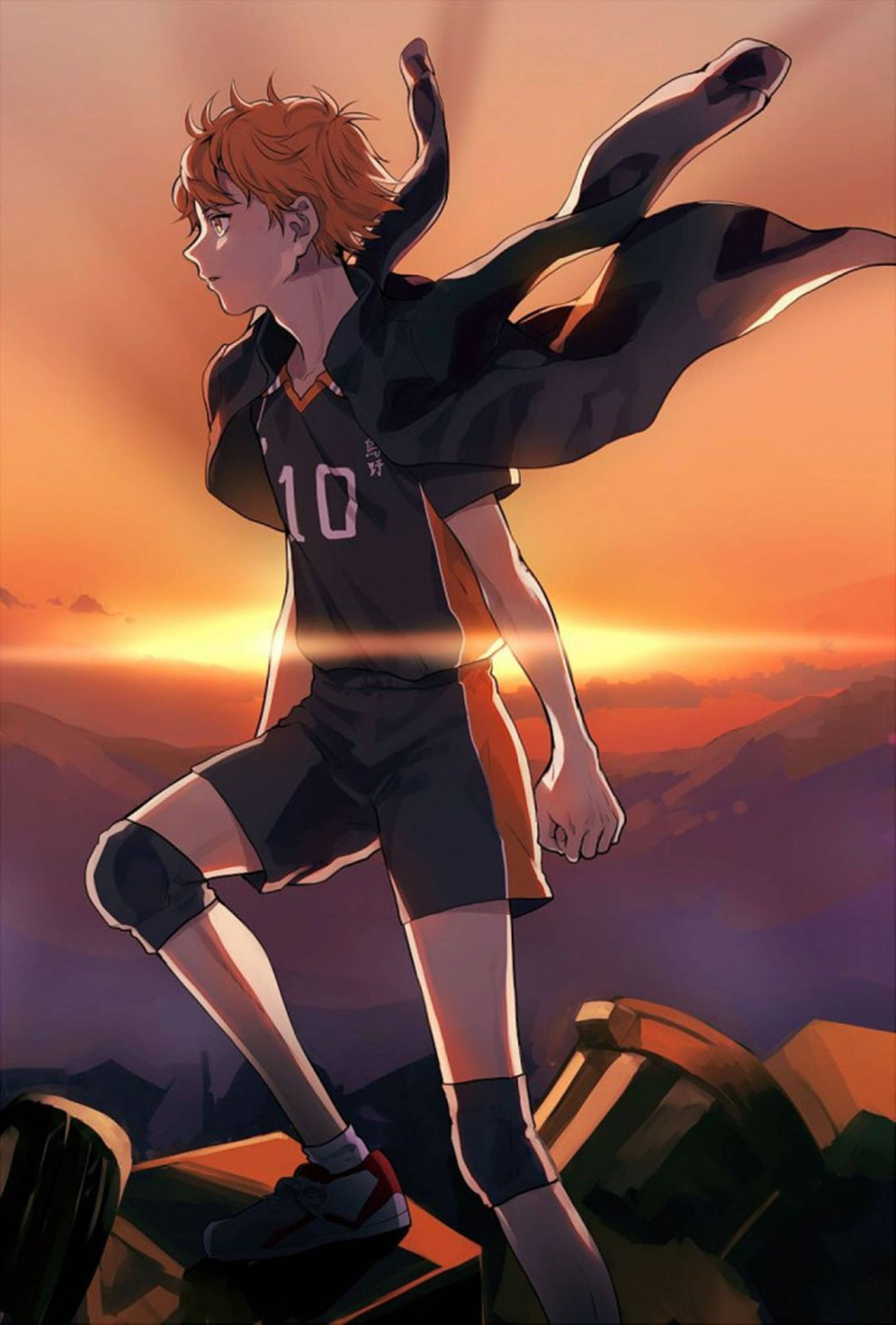 Haikyuu 4K Hinata Sunset Wallpaper
