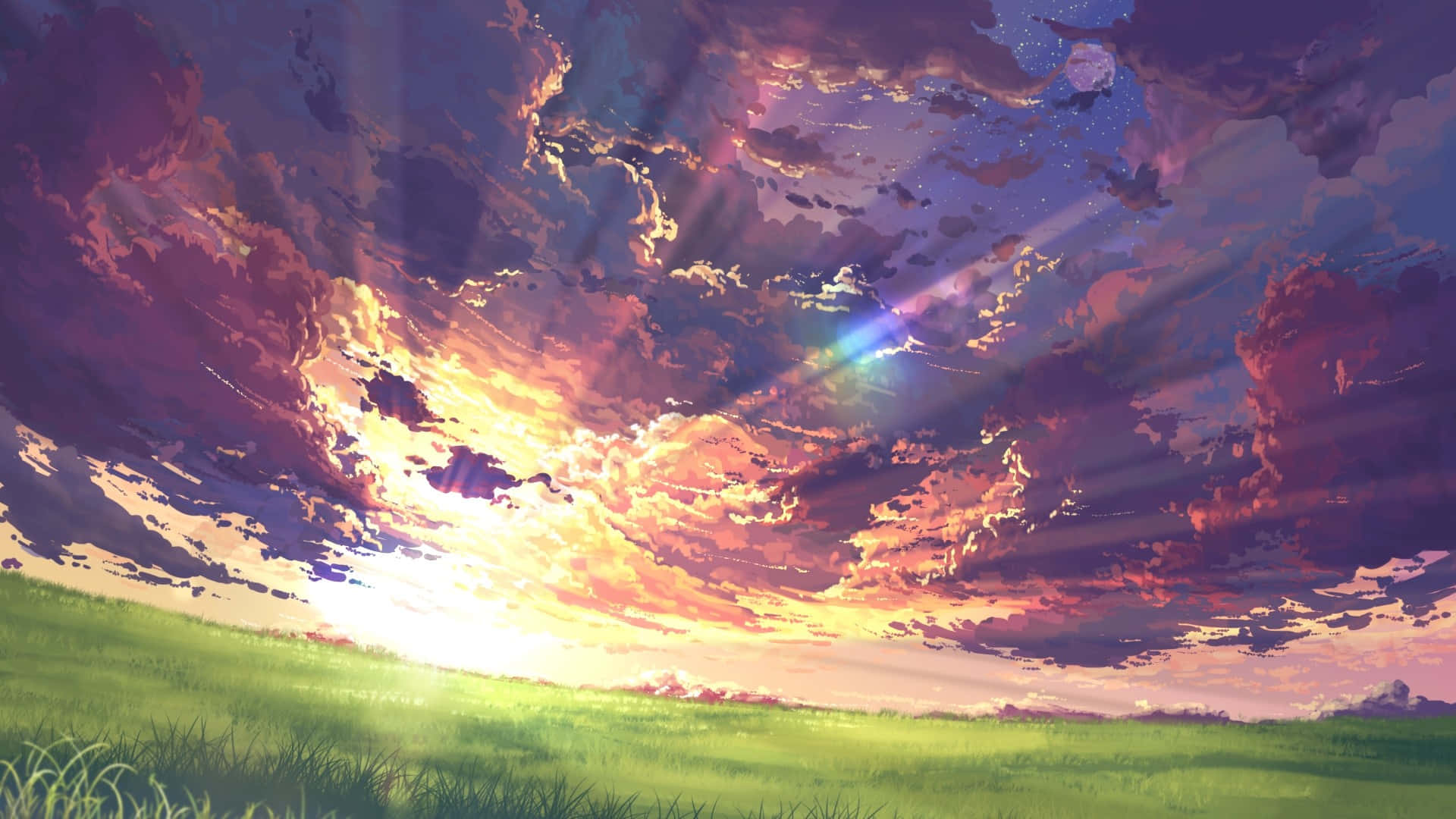 "Hakbang patungo sa mahiwagang mundo ng Anime Landscape" Wallpaper