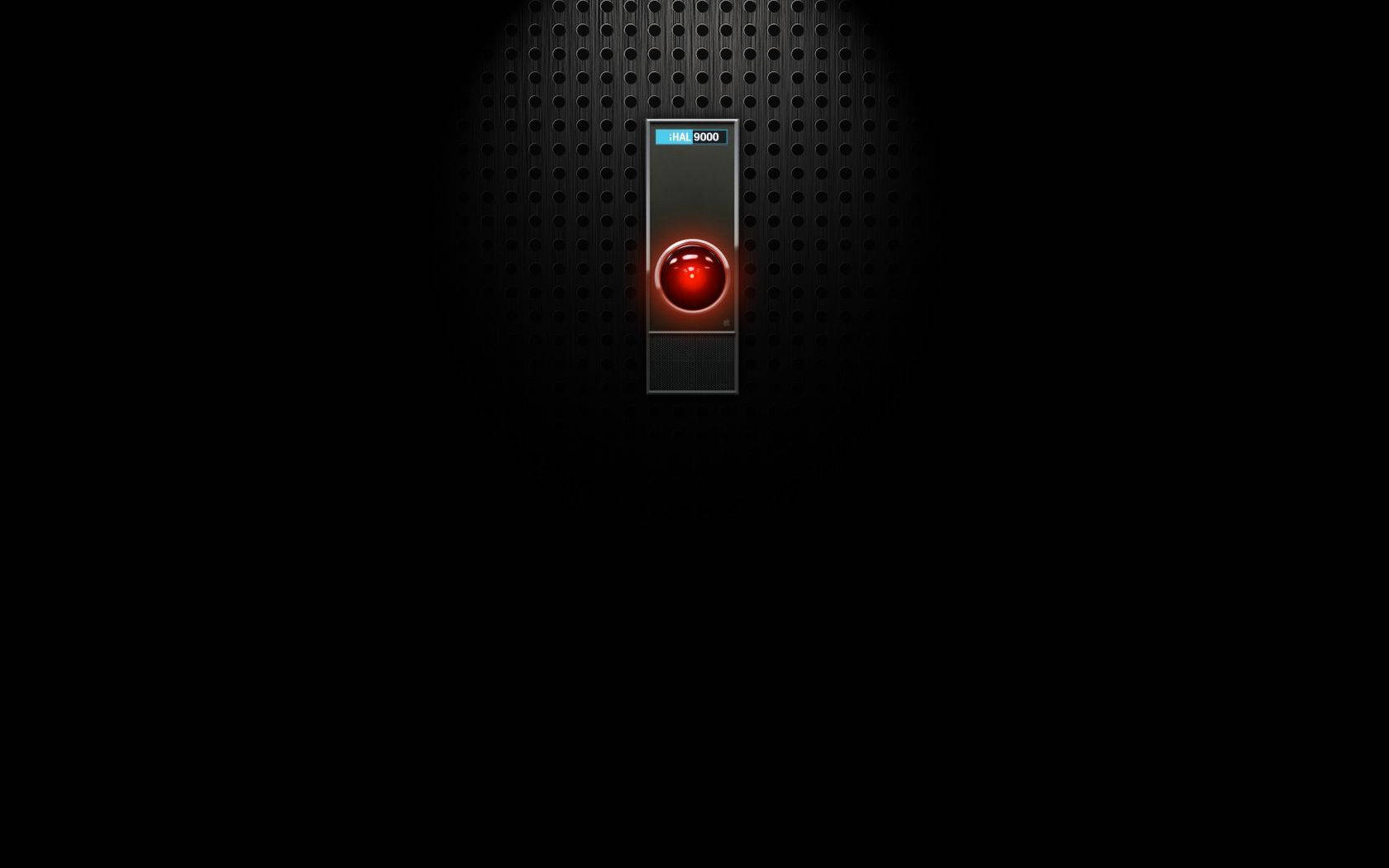 Hal 9000 Itim na Vignette Wallpaper