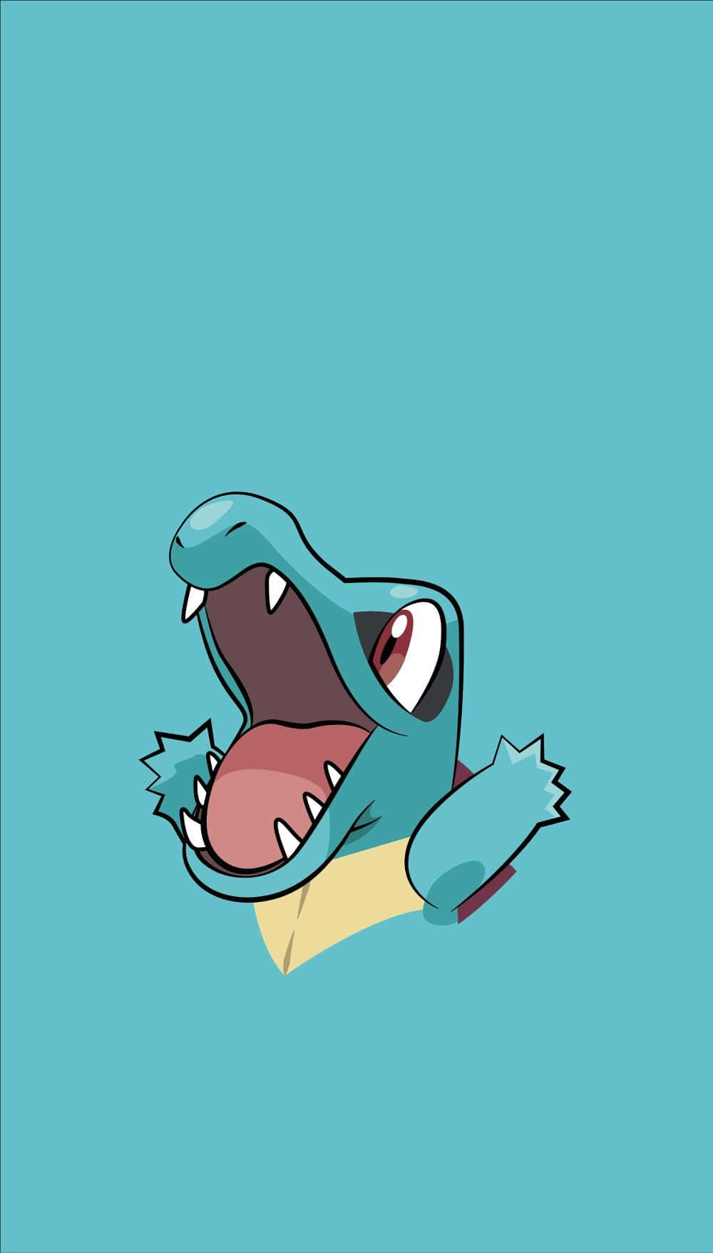 Half Body Shot ng Masiglang Totodile Wallpaper