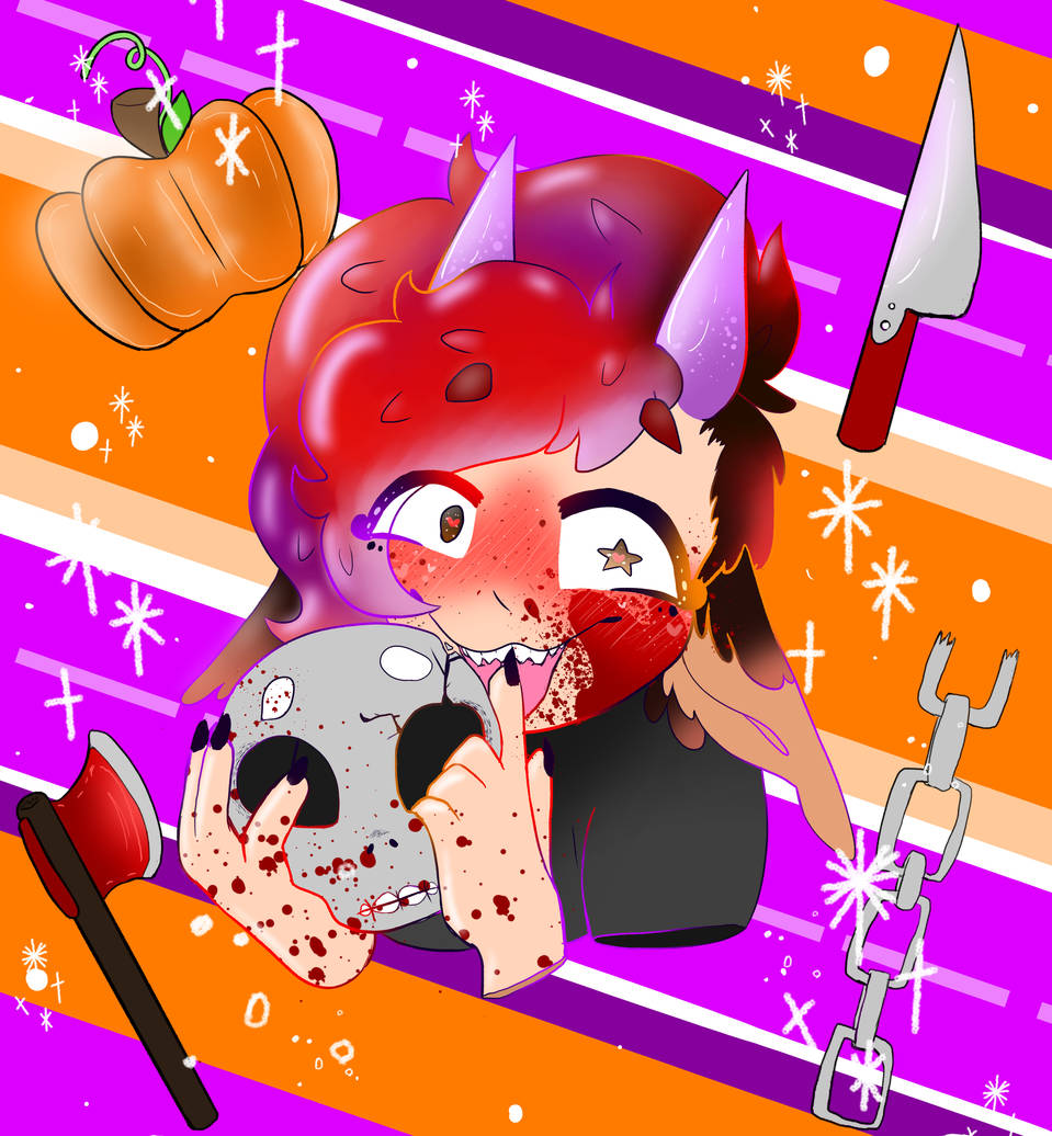 Halloween PFP Cute Child na Nagdadala ng Bungo Wallpaper