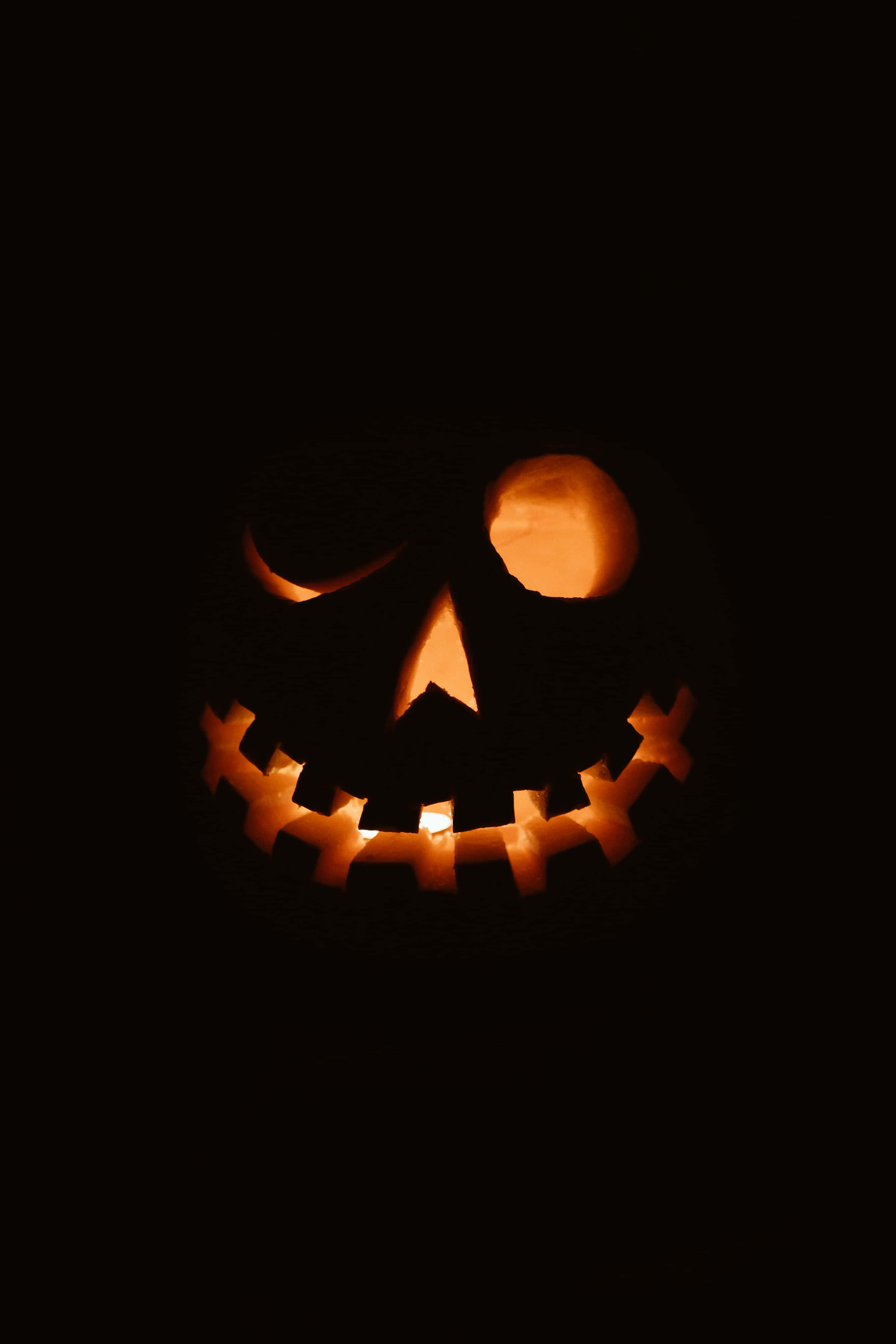 Background ng Halloween Pumpkin na Bulag na Mata Wallpaper