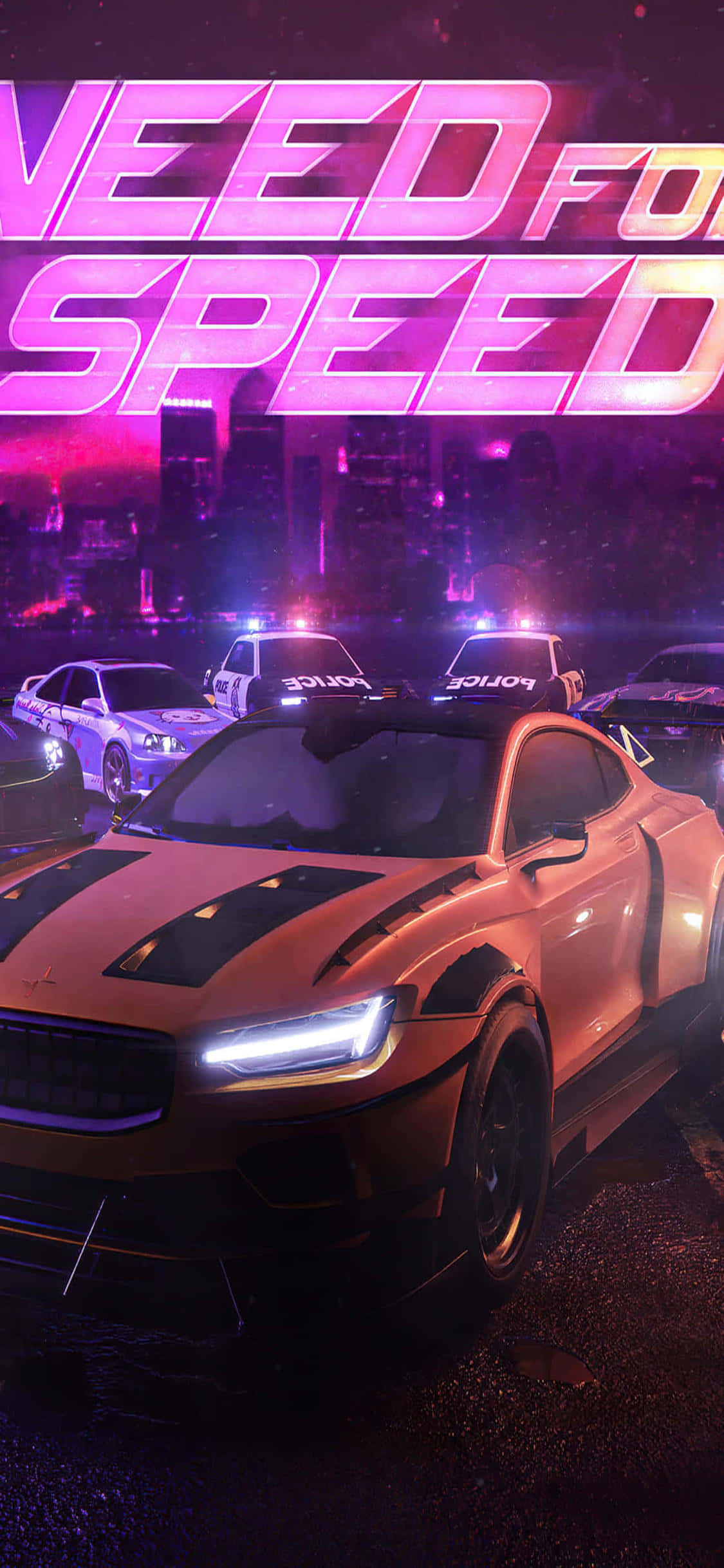 "Handa na magsunog ng goma kasama ang iPhone Xs at Need For Speed Heat!" Wallpaper