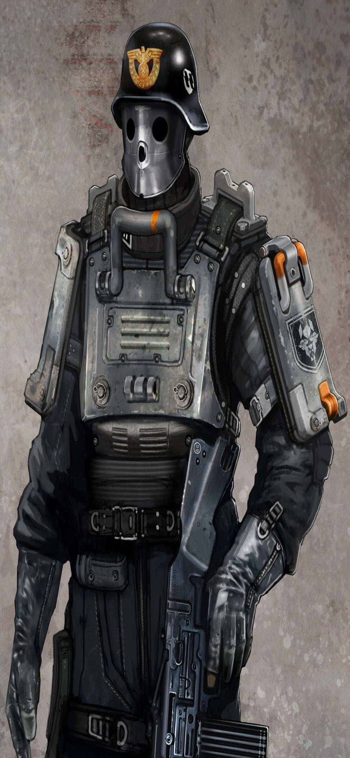 Handa na para sa isang gaming-filled adventure kasama ang iPhone Xs at Wolfenstein II? Wallpaper