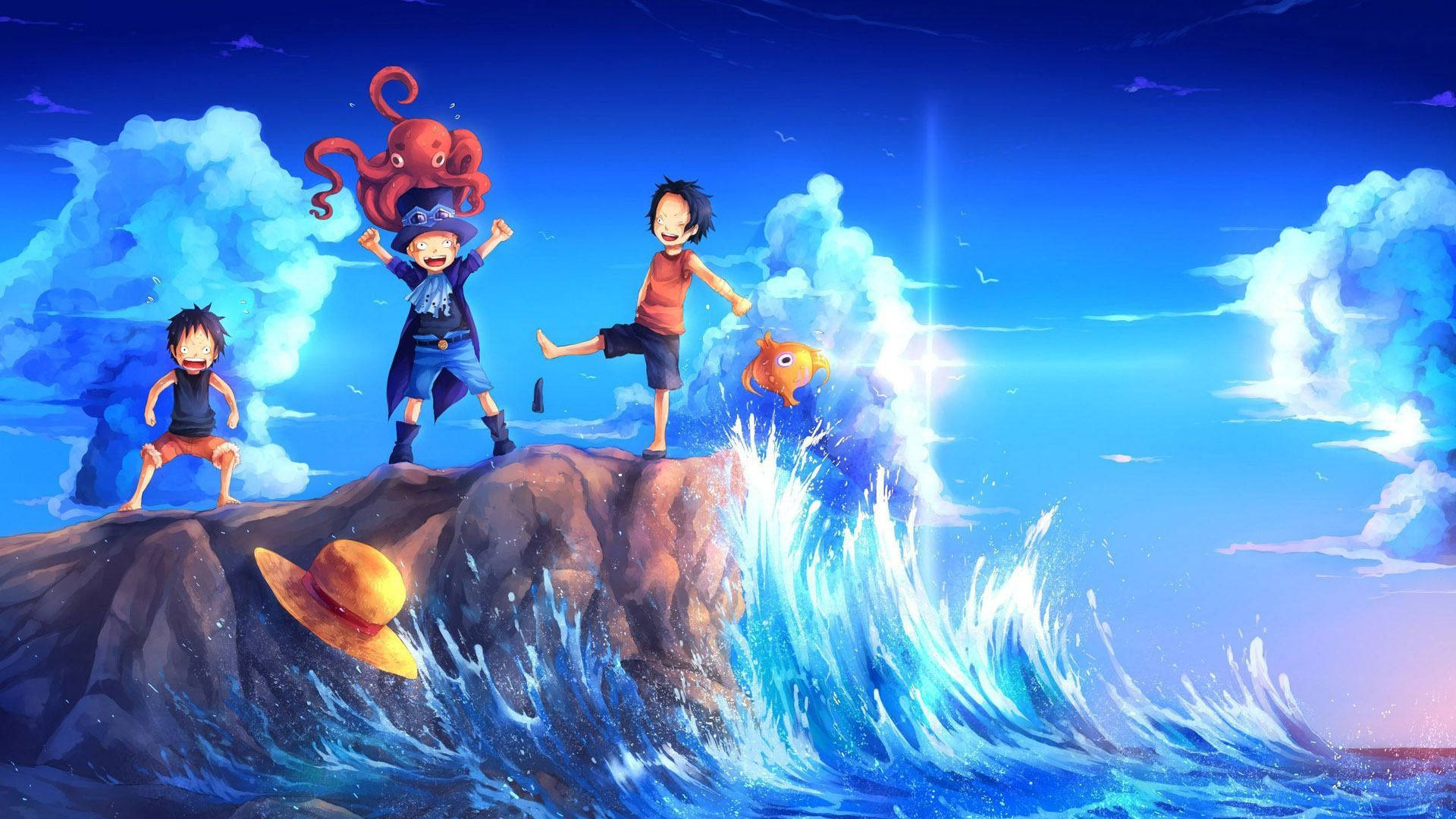 "Handa na si Luffy na Maging Hari ng mga Pirata" Wallpaper