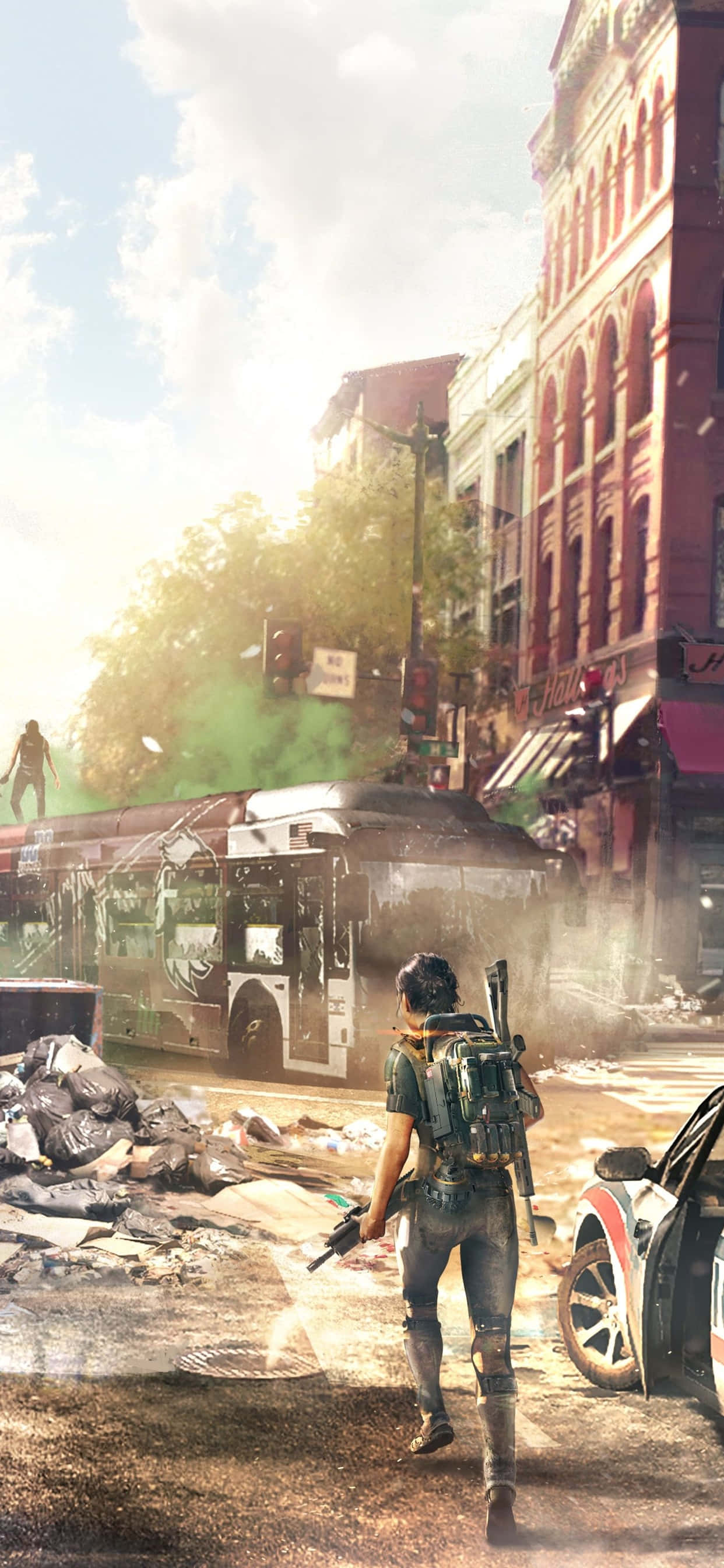 Harapin ang Dark Zone kasama ang The Division na nasa iPhone Xs Max na Wallpaper