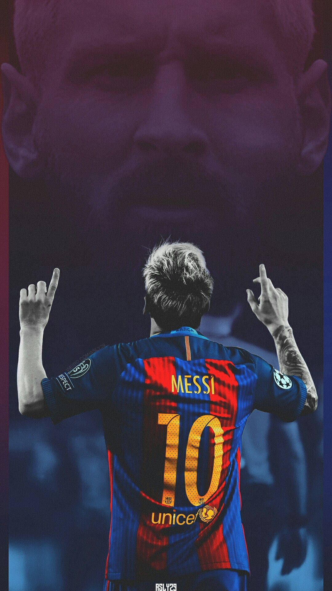 Haring Lionel Messi, Tatlong-beses na Nagwagi ng Ballon d'Or, Itinuturo ang Langit Wallpaper