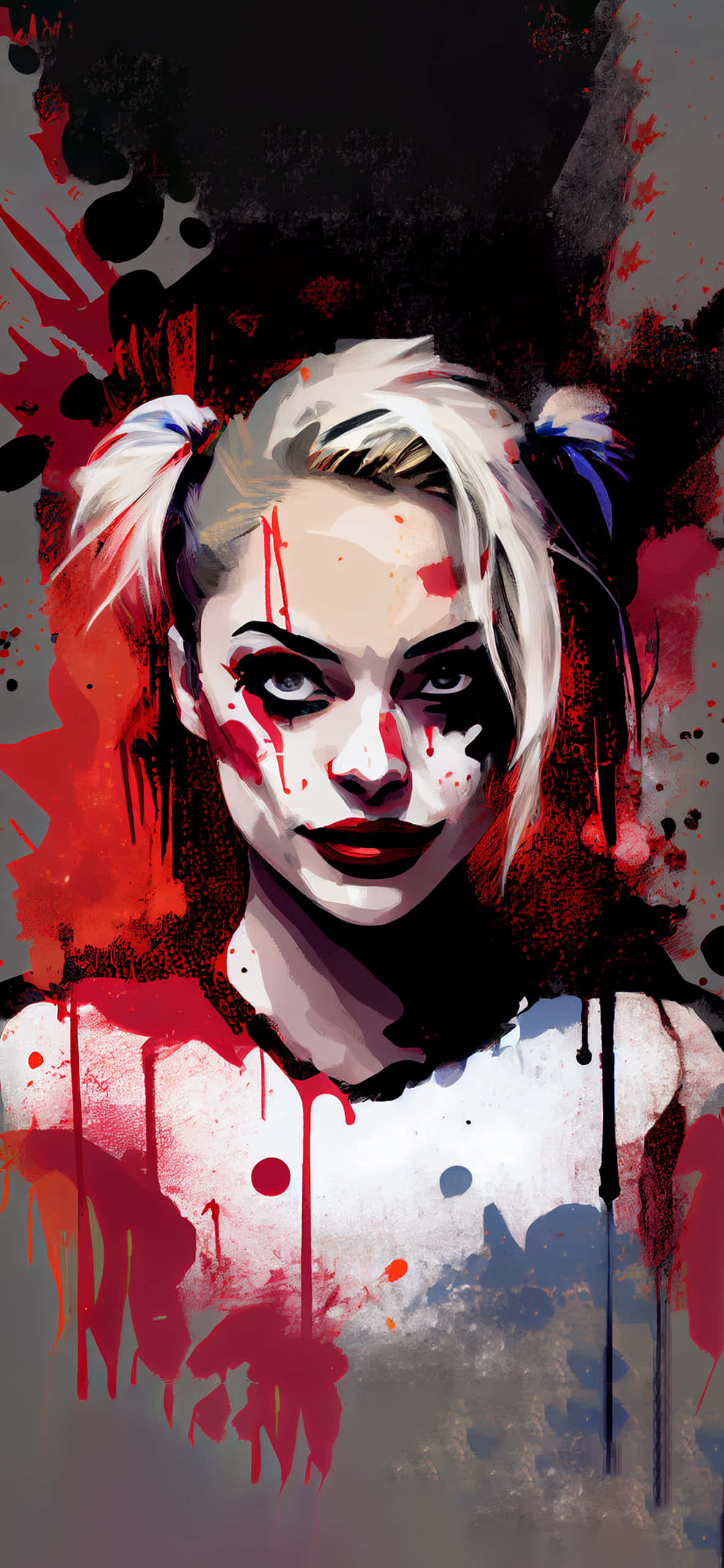 Nakatutuwang Postura ni Harley Quinn Wallpaper